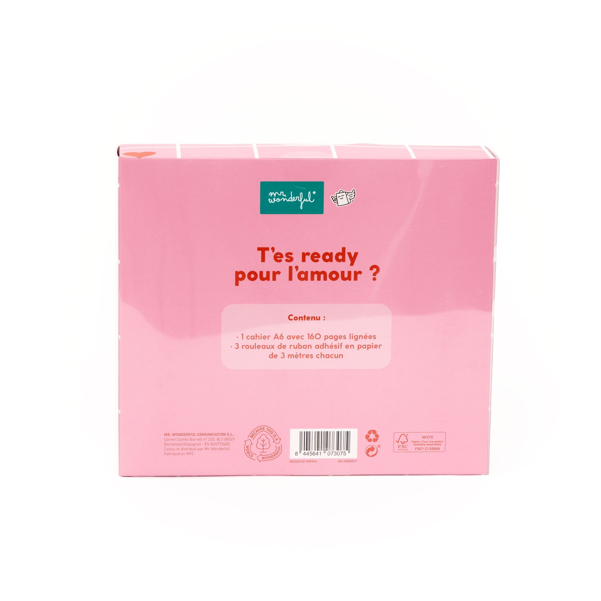 Set de cahier A6 pour laisser des mots d’amour + 3 washi tapes - P.-S. : Je t’aime