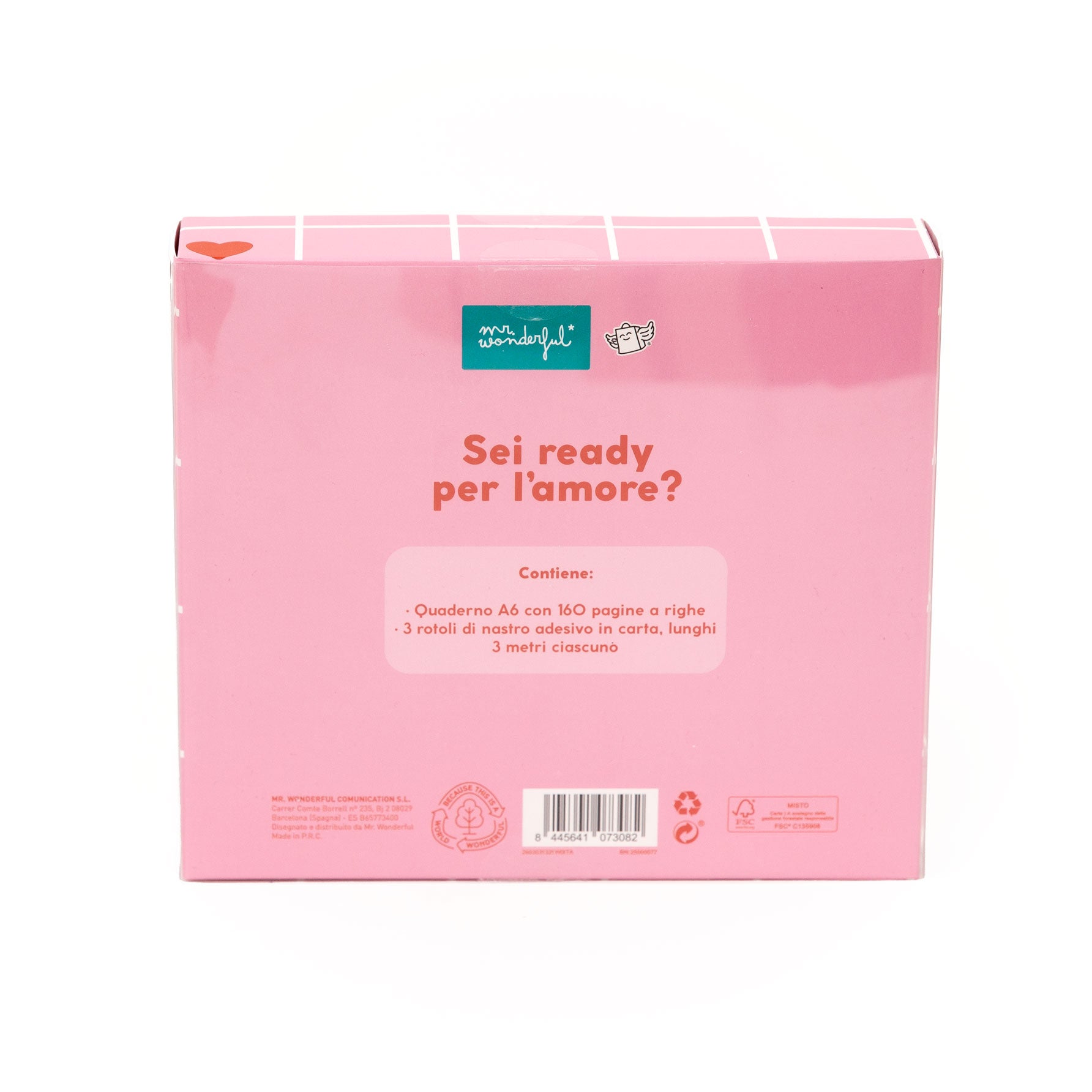 Set di quaderno A6 per lasciare messaggi d’amore + 3 washi tape - P.S.: Ti amo