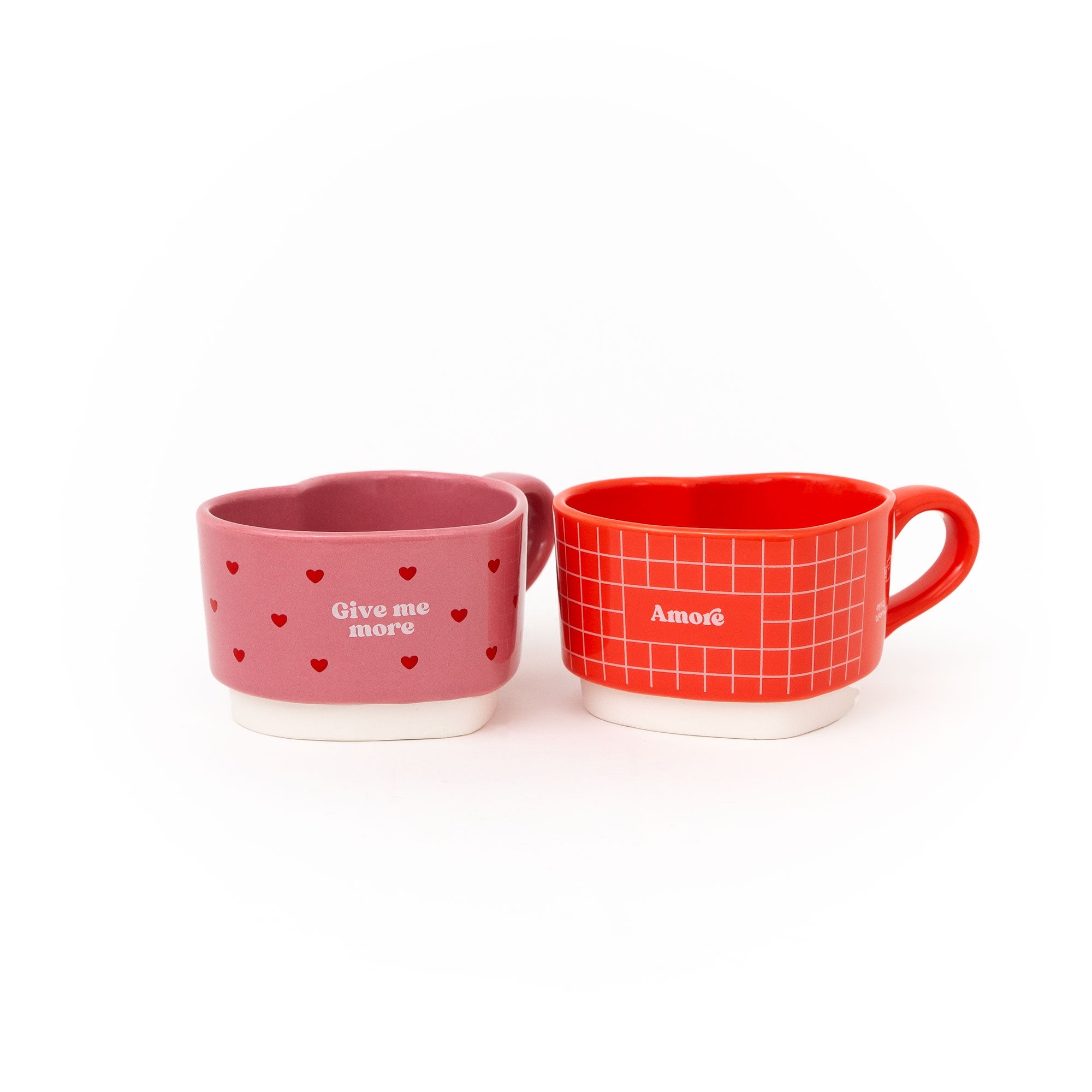Set de 2 tazas apilables - Give me more amore