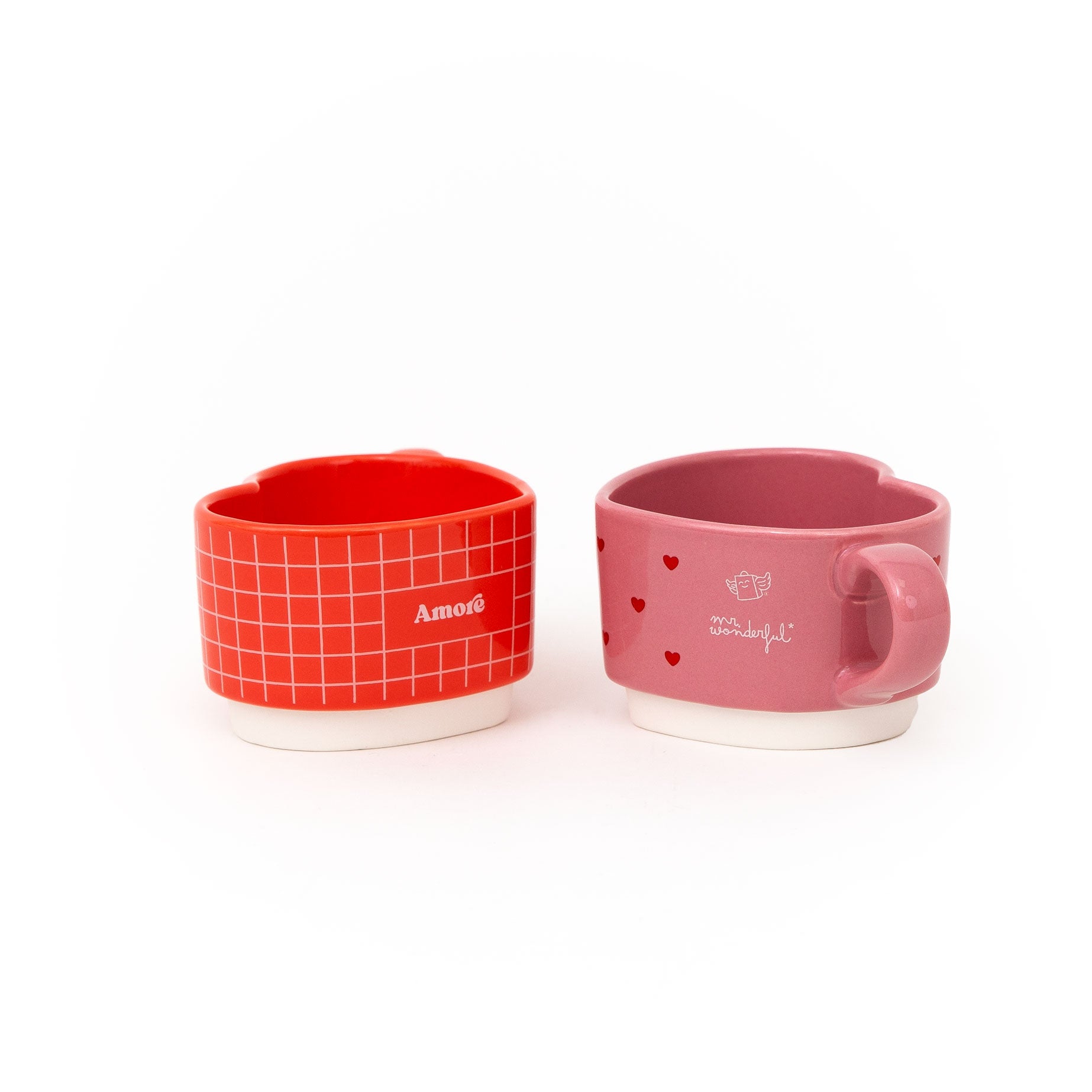 Set de 2 tazas apilables - Give me more amore