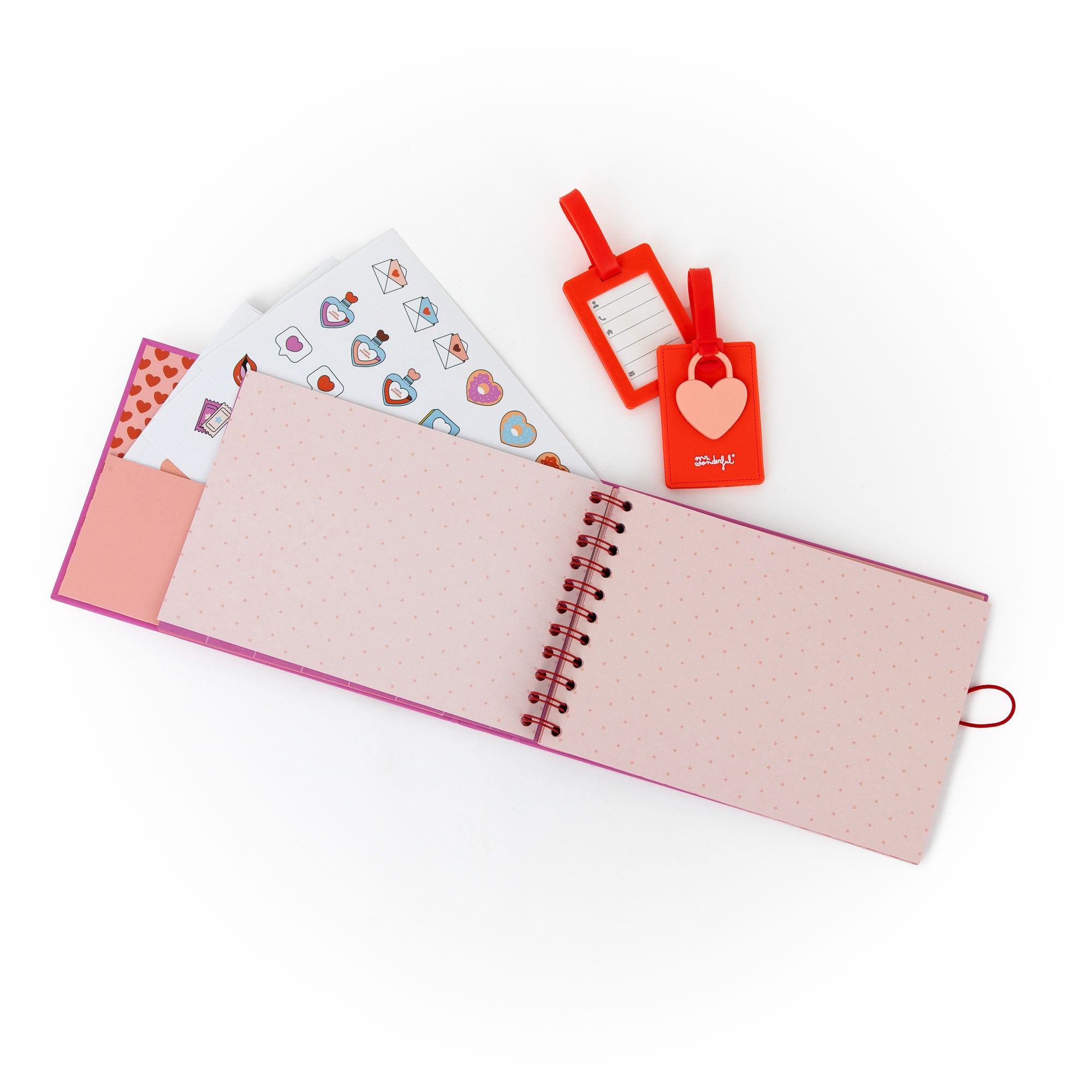 Set de álbum de fotos de viaje + 2 identificadores de maleta - Love, actually