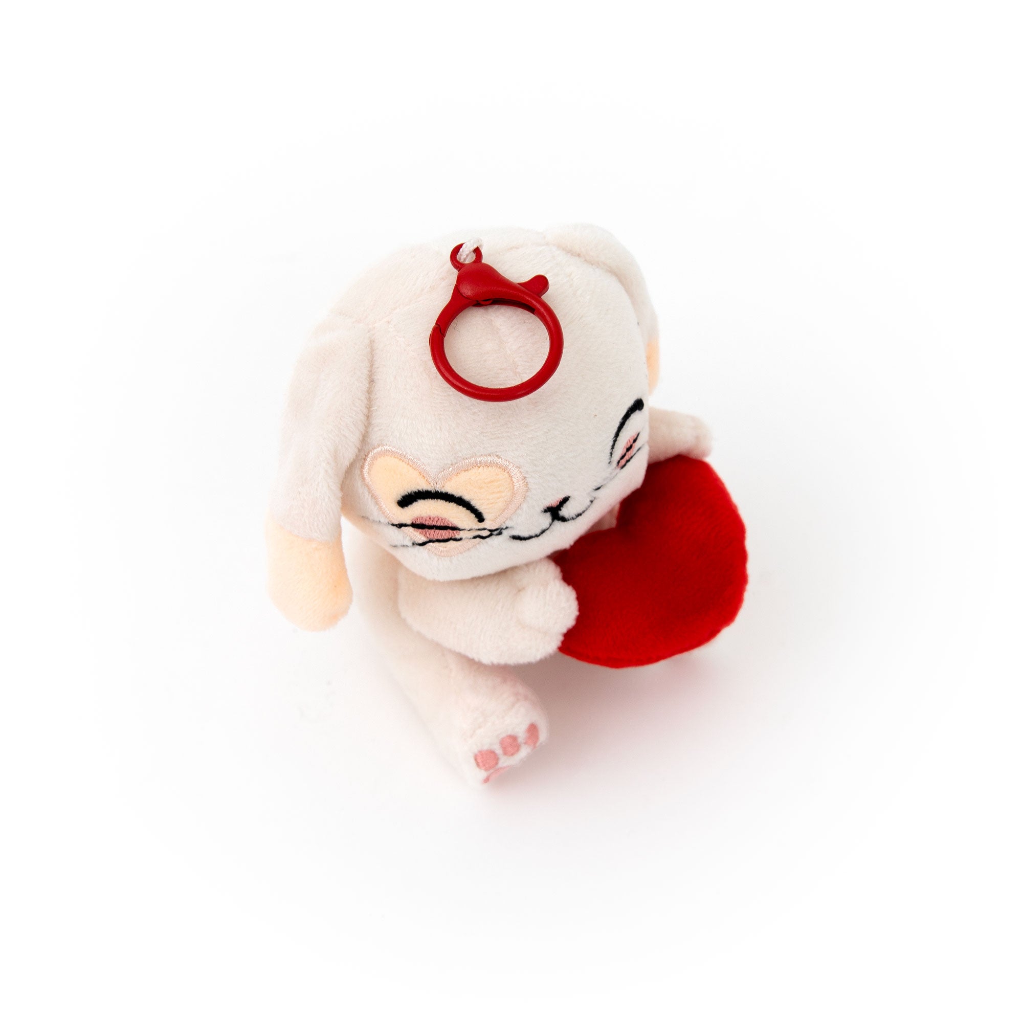 Llavero de peluche - Conejito con corazón