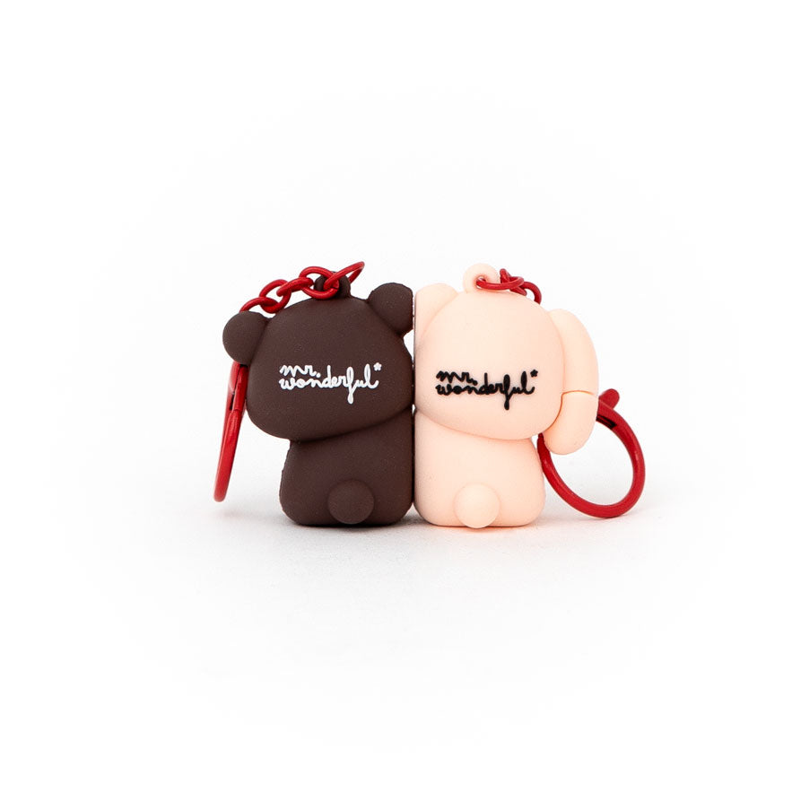 Set de 2 llaveros - Conejito y osito