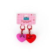 Set de 2 llaveros - Corazones fucsia y rojo | Mr.Wonderful