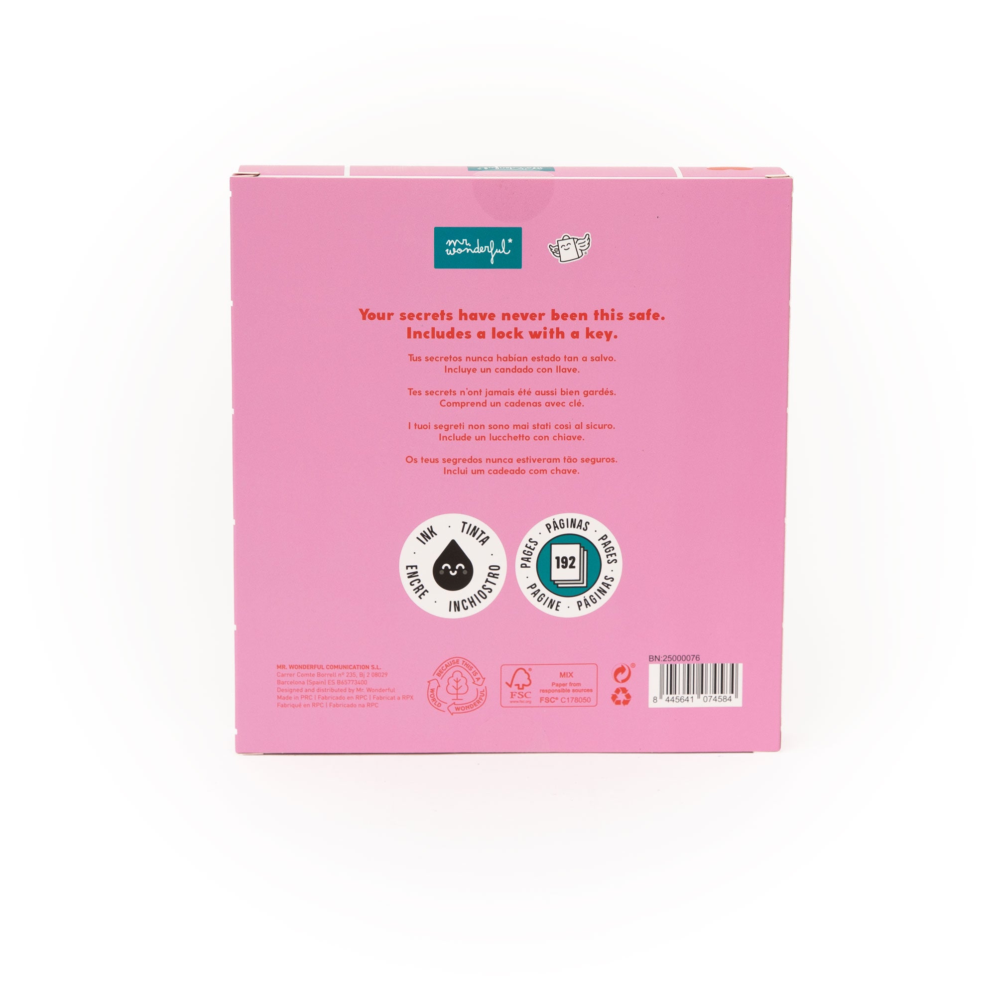 Diario personal + boli - Corazón de peluche