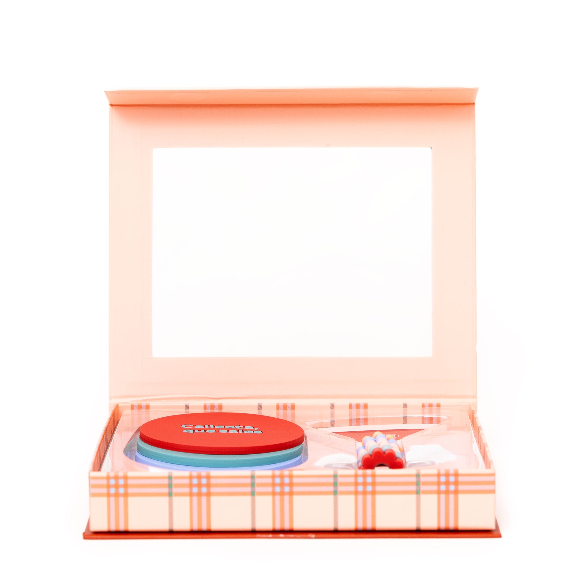 Set de 6 posavasos + 6 identificadores de copas - ¡Que empiece la fiesta!