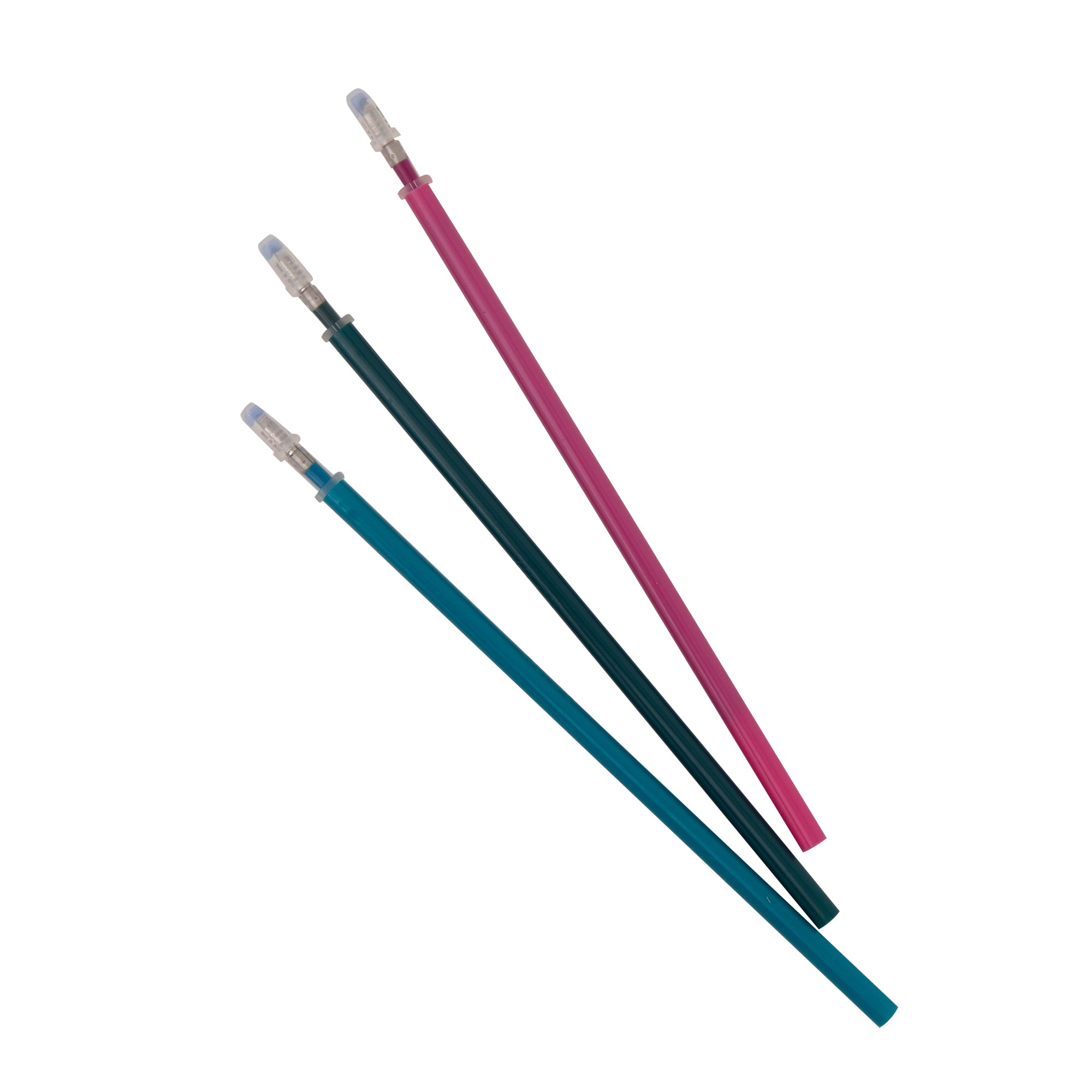 Set de 3 recambios de tinta para bolis borrables Bo-Bo - Celeste, verde y morado