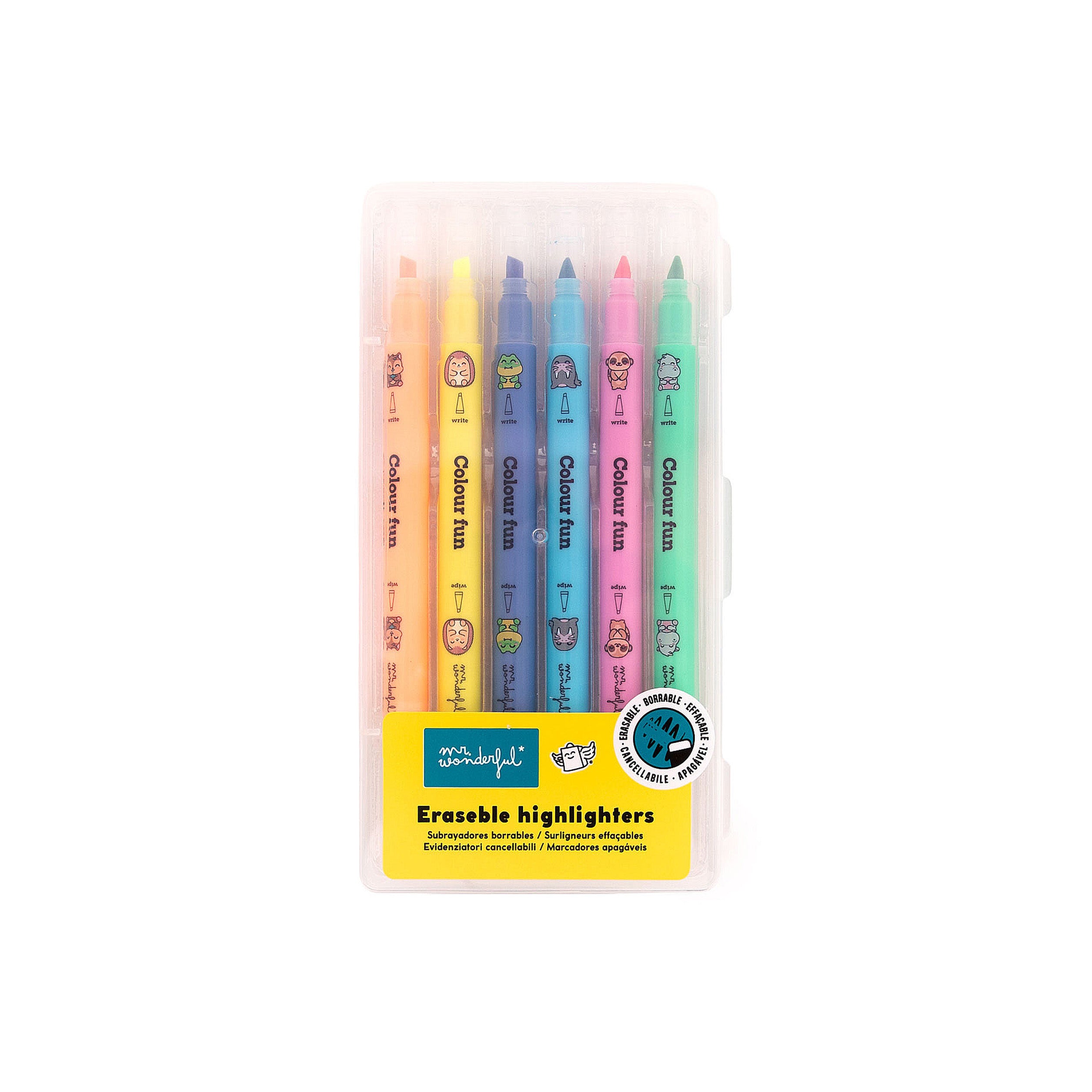 Set de 6 subrayadores borrables - Wonder Comic | Mr.Wonderful