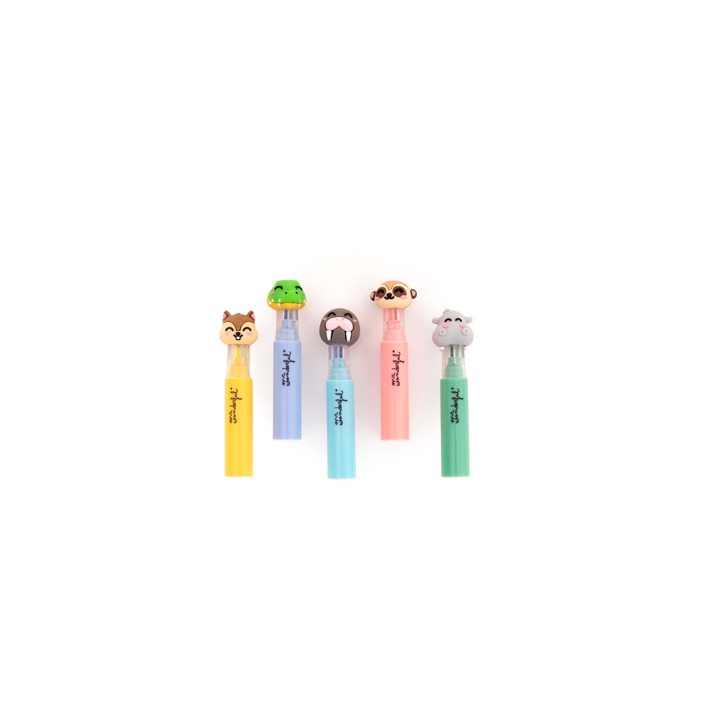 Set of 5 mini highlighters with characters – Wonder Comic