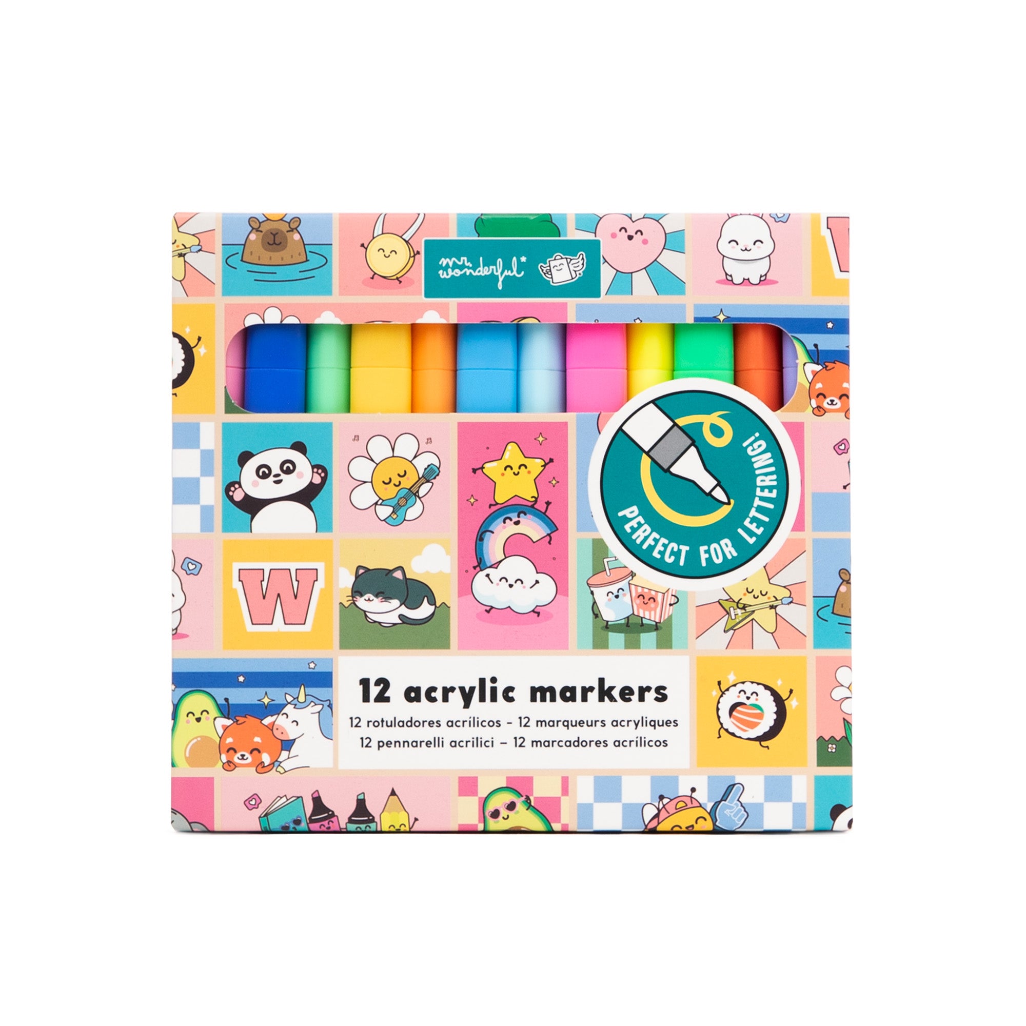Set de 12 rotuladores acrílicos - Play with colour | Mr.Wonderful