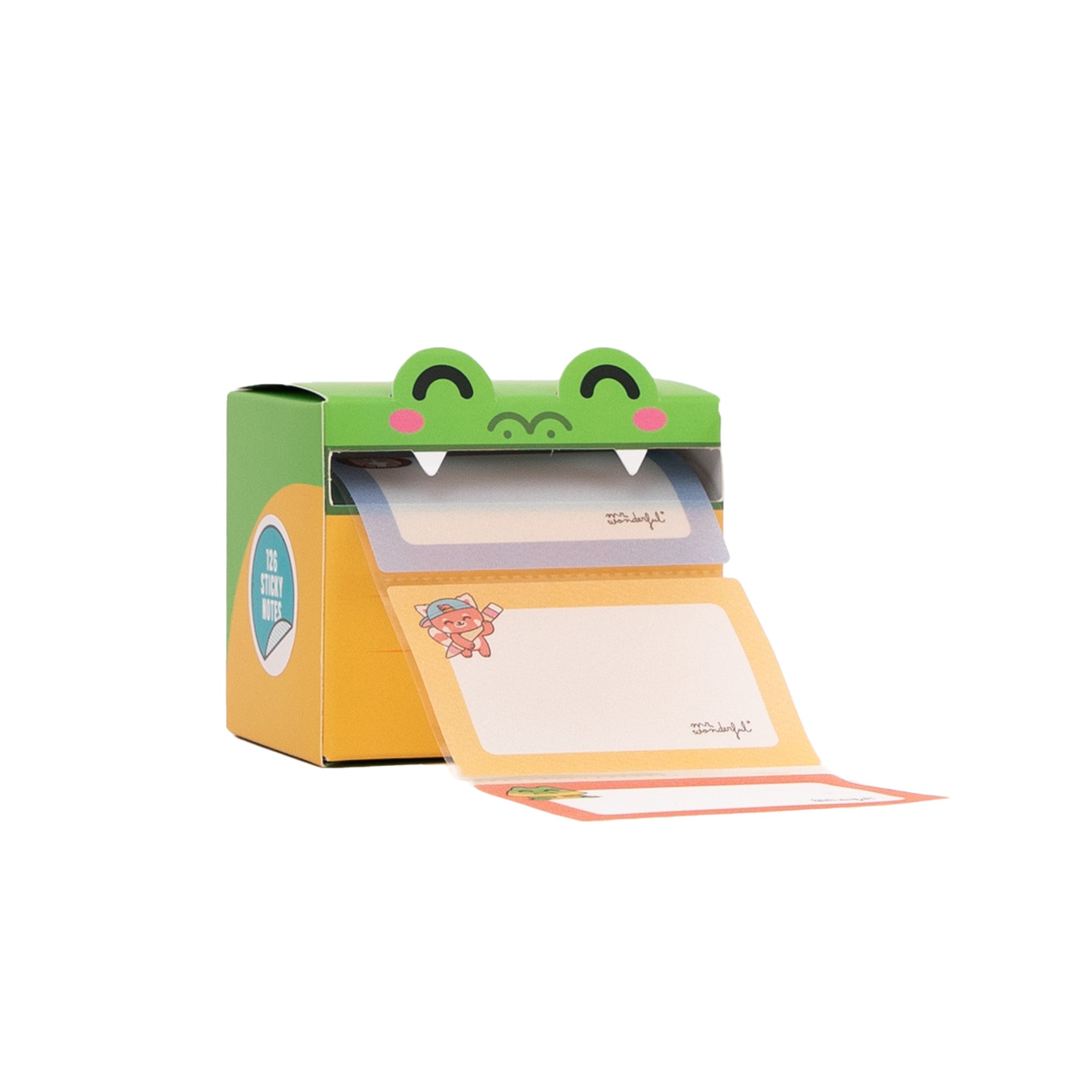 Dispensador de notas adhesivas transparentes - Cocodrilo