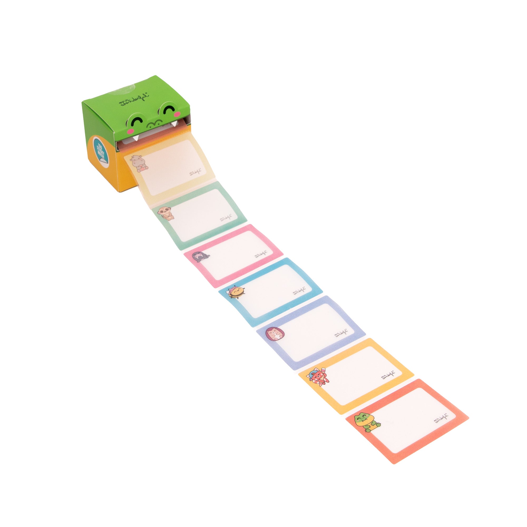 Dispensador de notas adhesivas transparentes - Cocodrilo