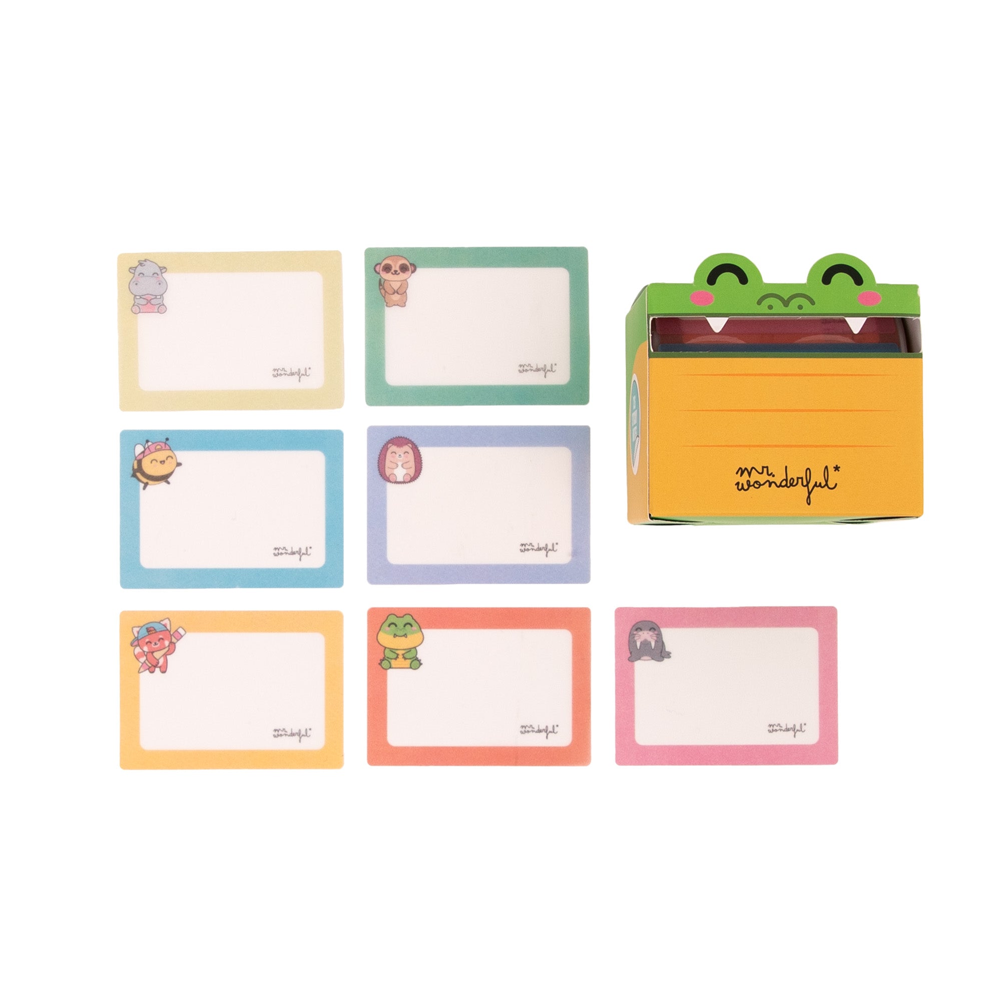 Dispensador de notas adhesivas transparentes - Cocodrilo