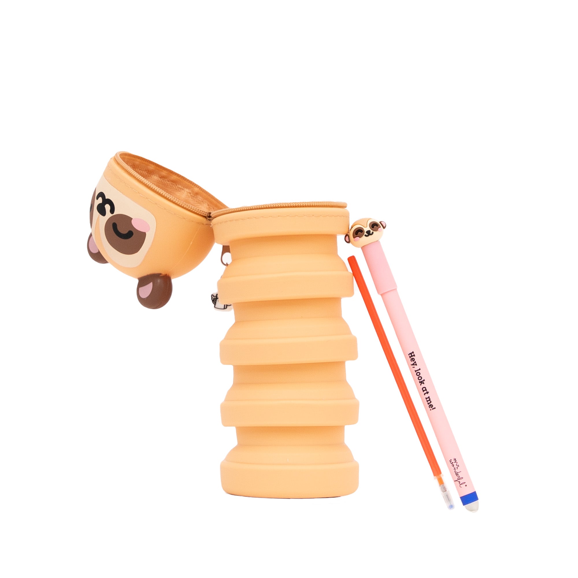 Trousse extensible en silicone + stylo effaçable Bo-Bo + recharge d'encre - Suricate
