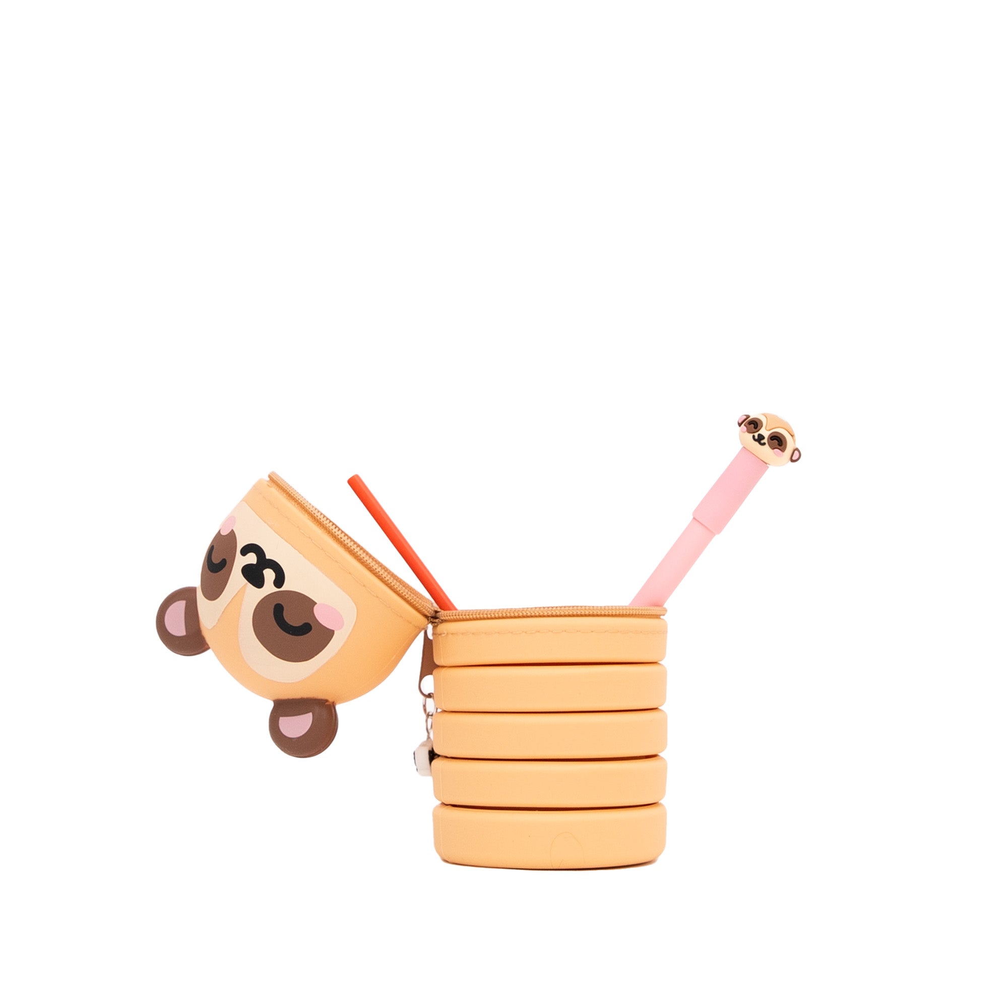 Trousse extensible en silicone + stylo effaçable Bo-Bo + recharge d'encre - Suricate