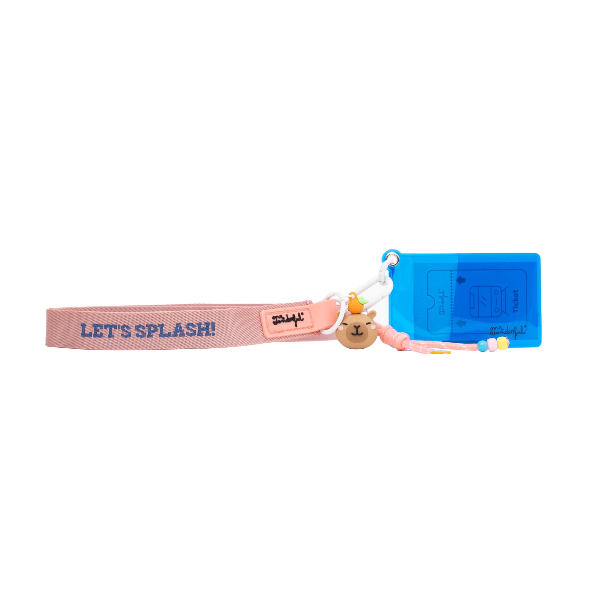 Ruban lanyard avec porte-cartes - Capybara