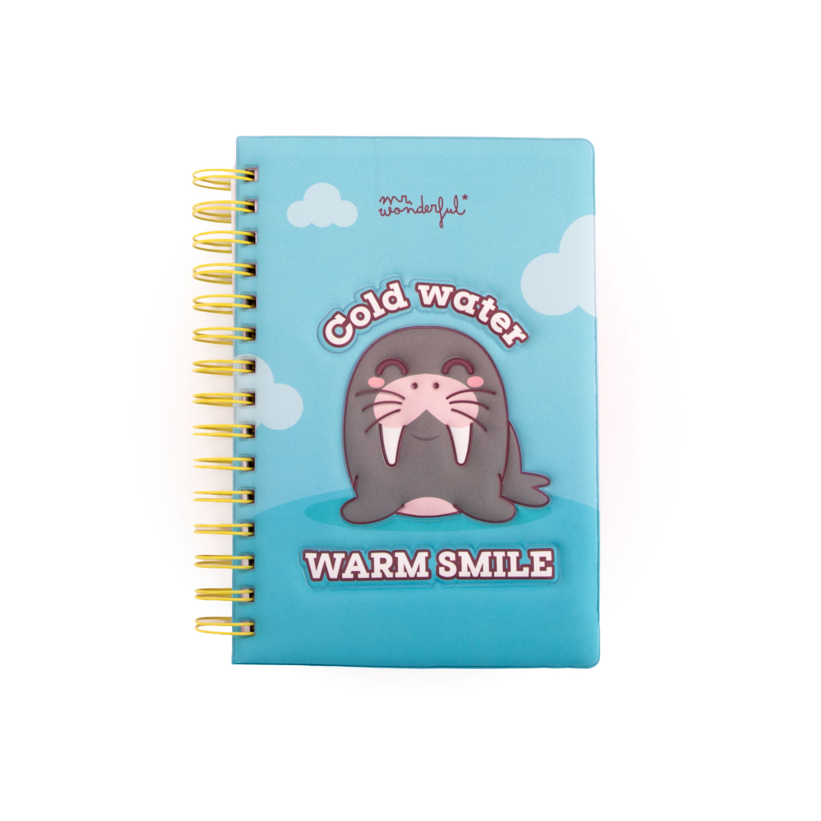Taccuino A5 con copertina effetto 3D Tricheco - Cold water, warm smile