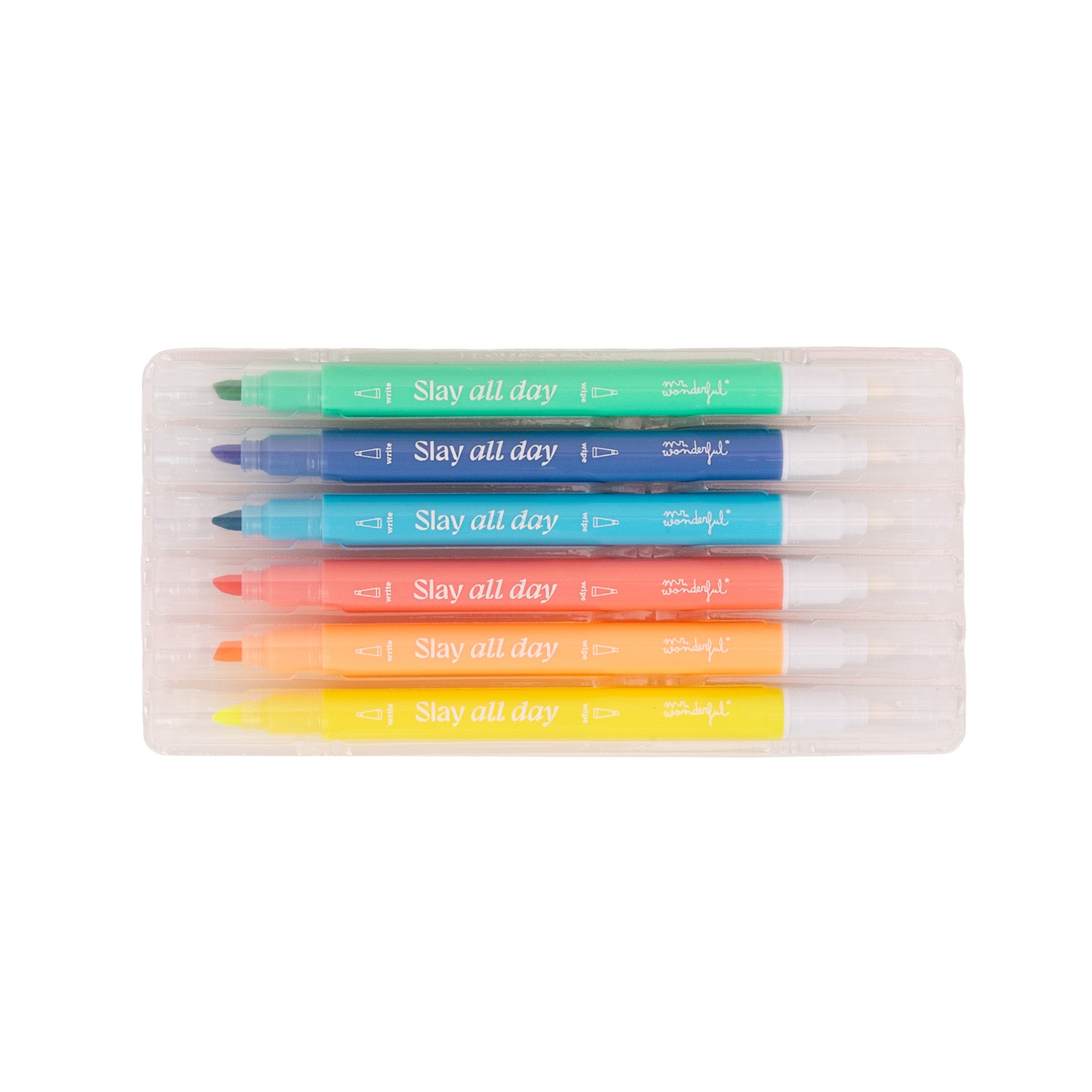 Set of 6 erasable highlighters – After Class
