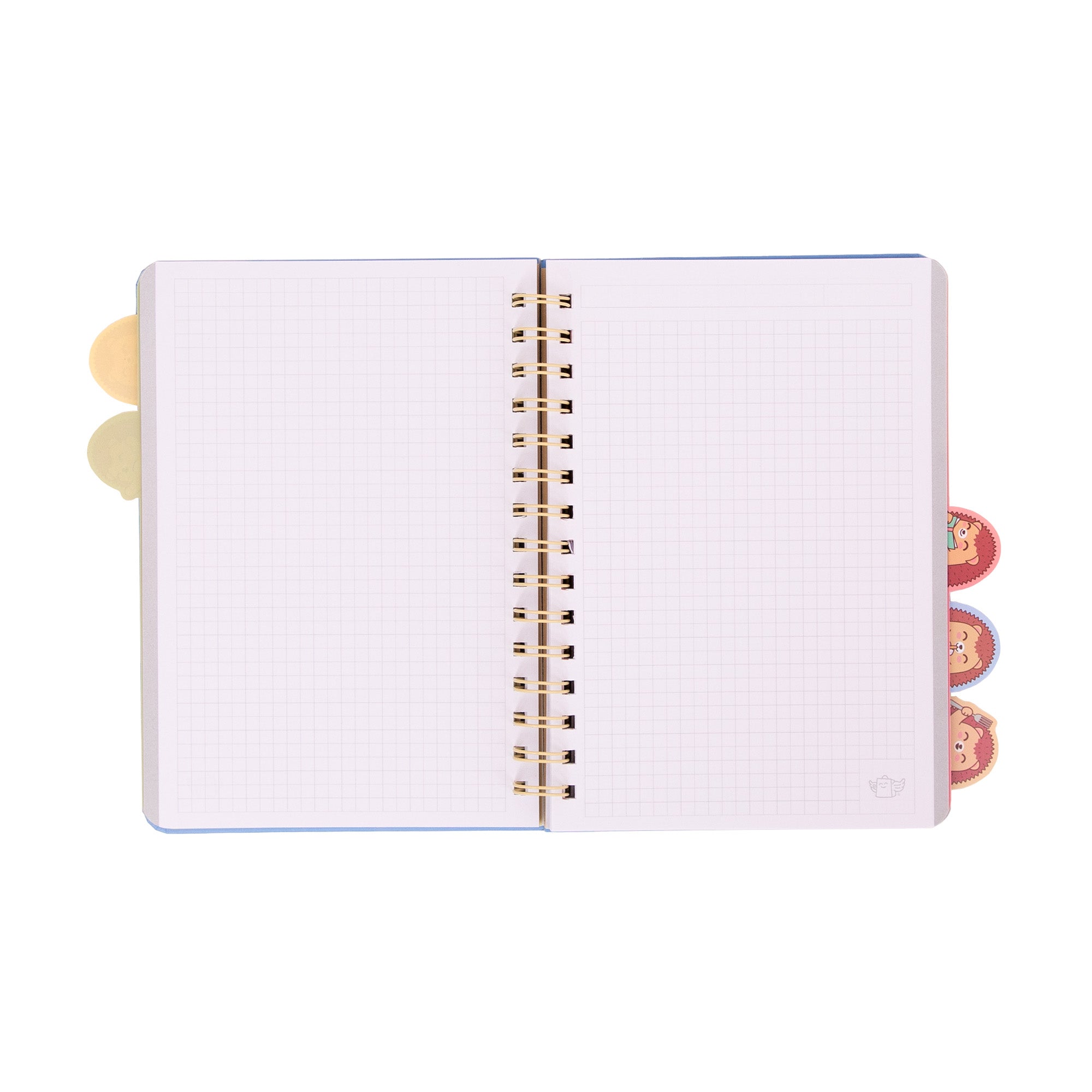 A5 notebook with fold-out tab dividers: Hedgehog – Adoro il pomodoro