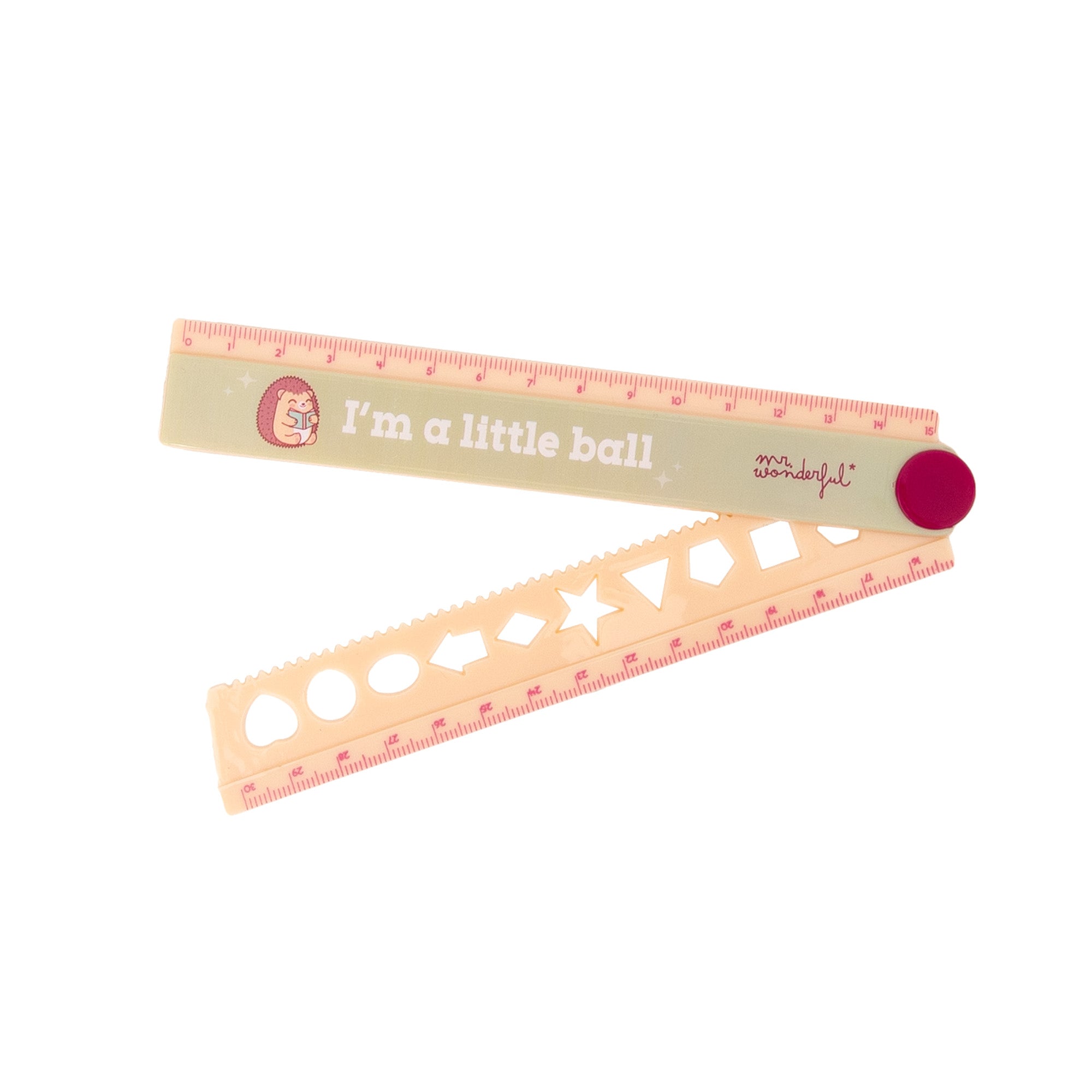 Regla plegable de 30 cm con erizo - I’m a little ball