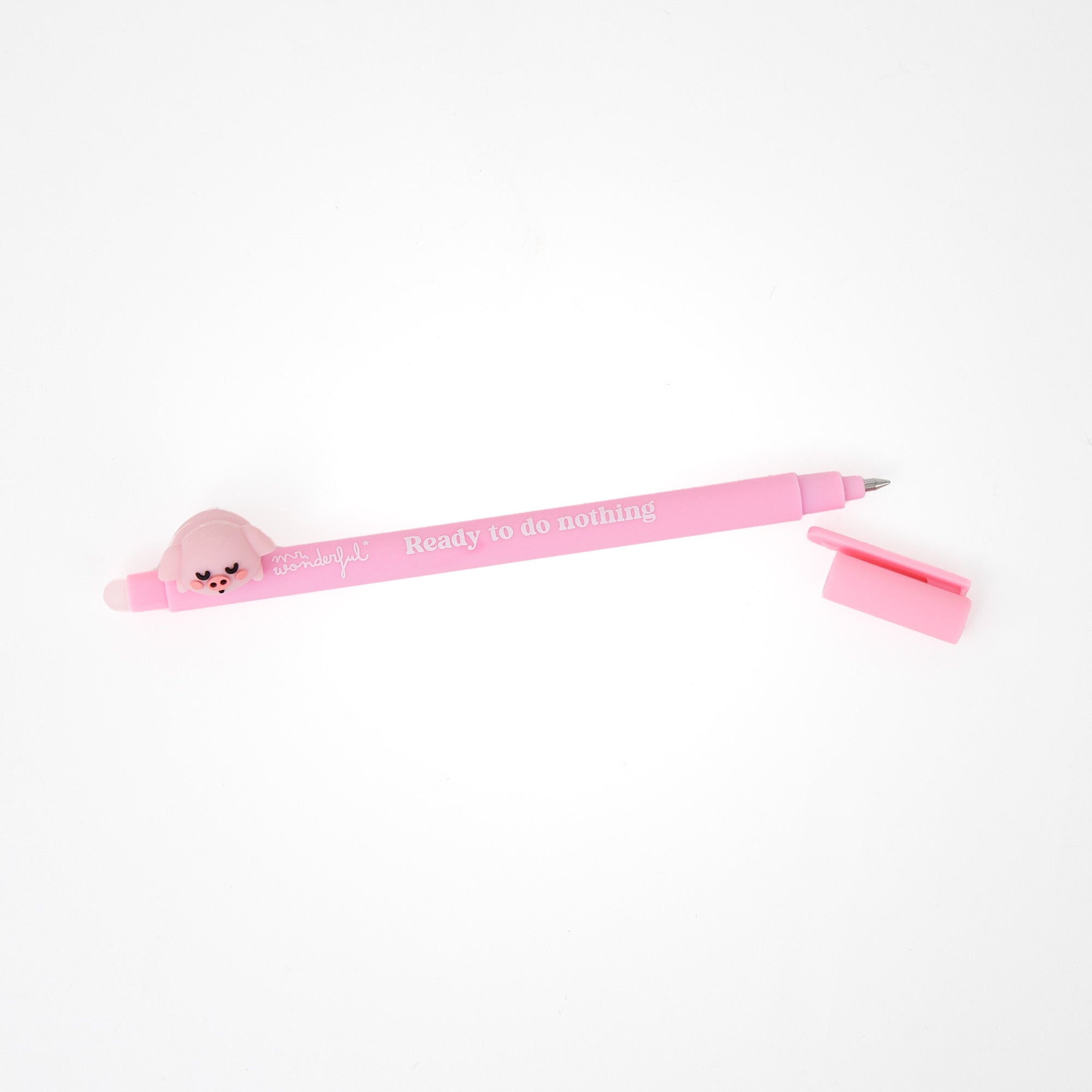 Stylo effaçable Lazy cochonnet - Ready to do nothing