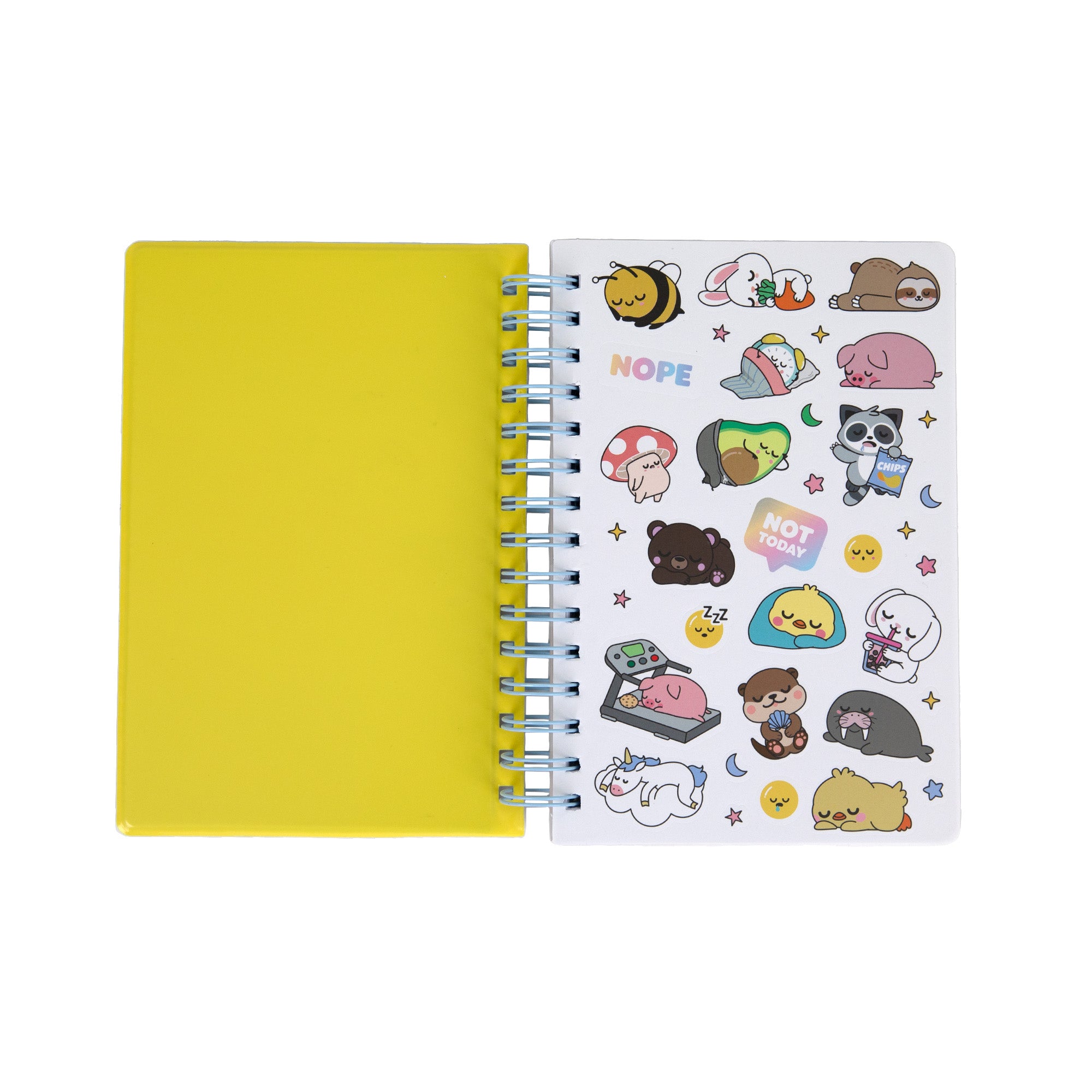 Libreta A5 con squishy Lazy mapache - Let's take it easy