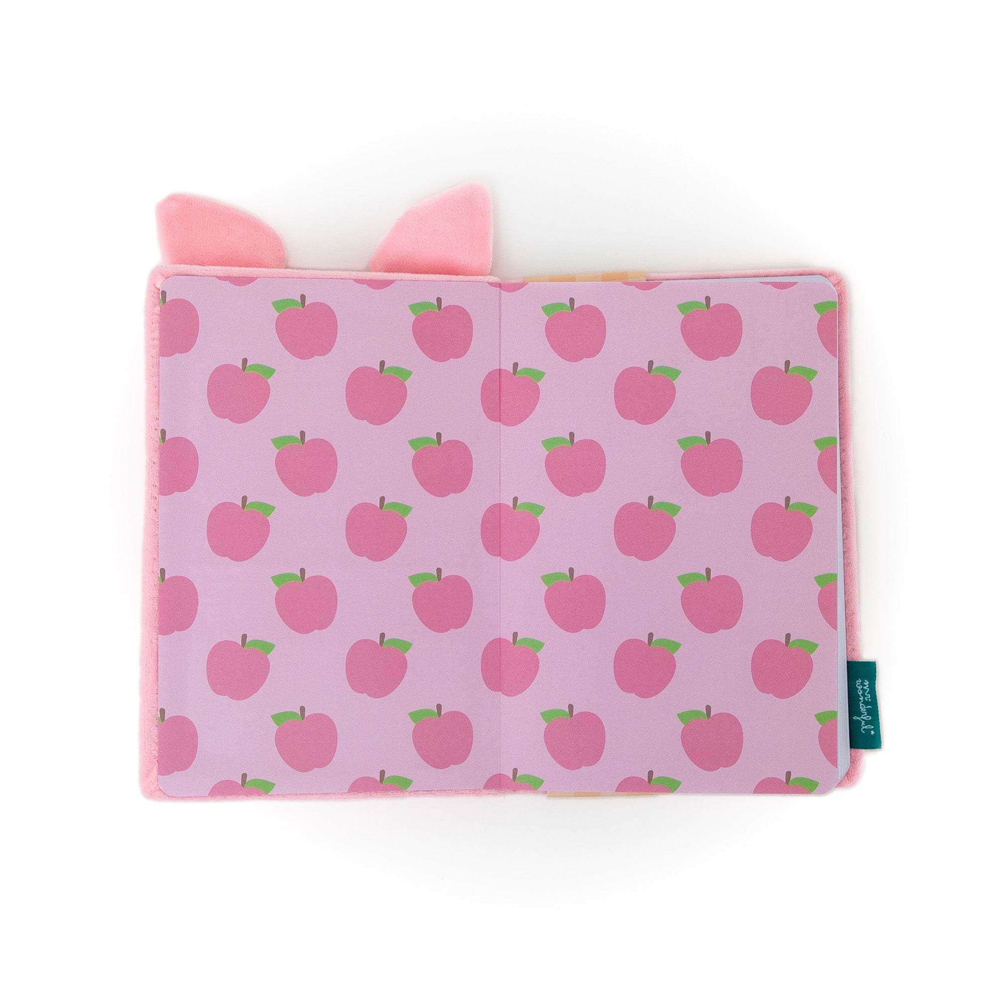 Libreta A5 peluche con bolsillo y extras - Lazy cerdito
