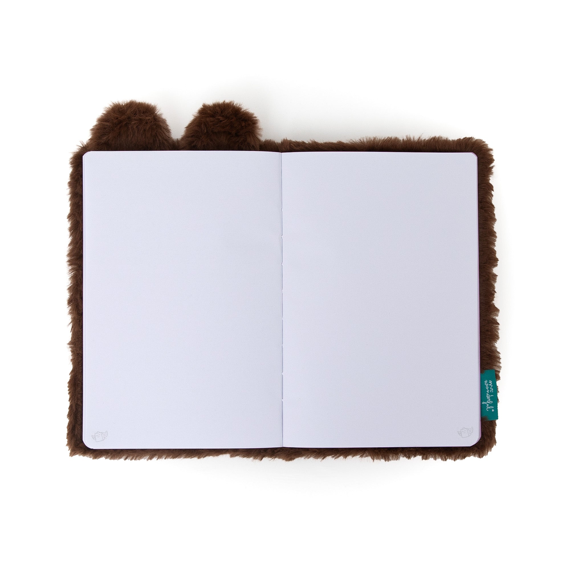Libreta A5 peluche con bolsillo y extras - Lazy osito