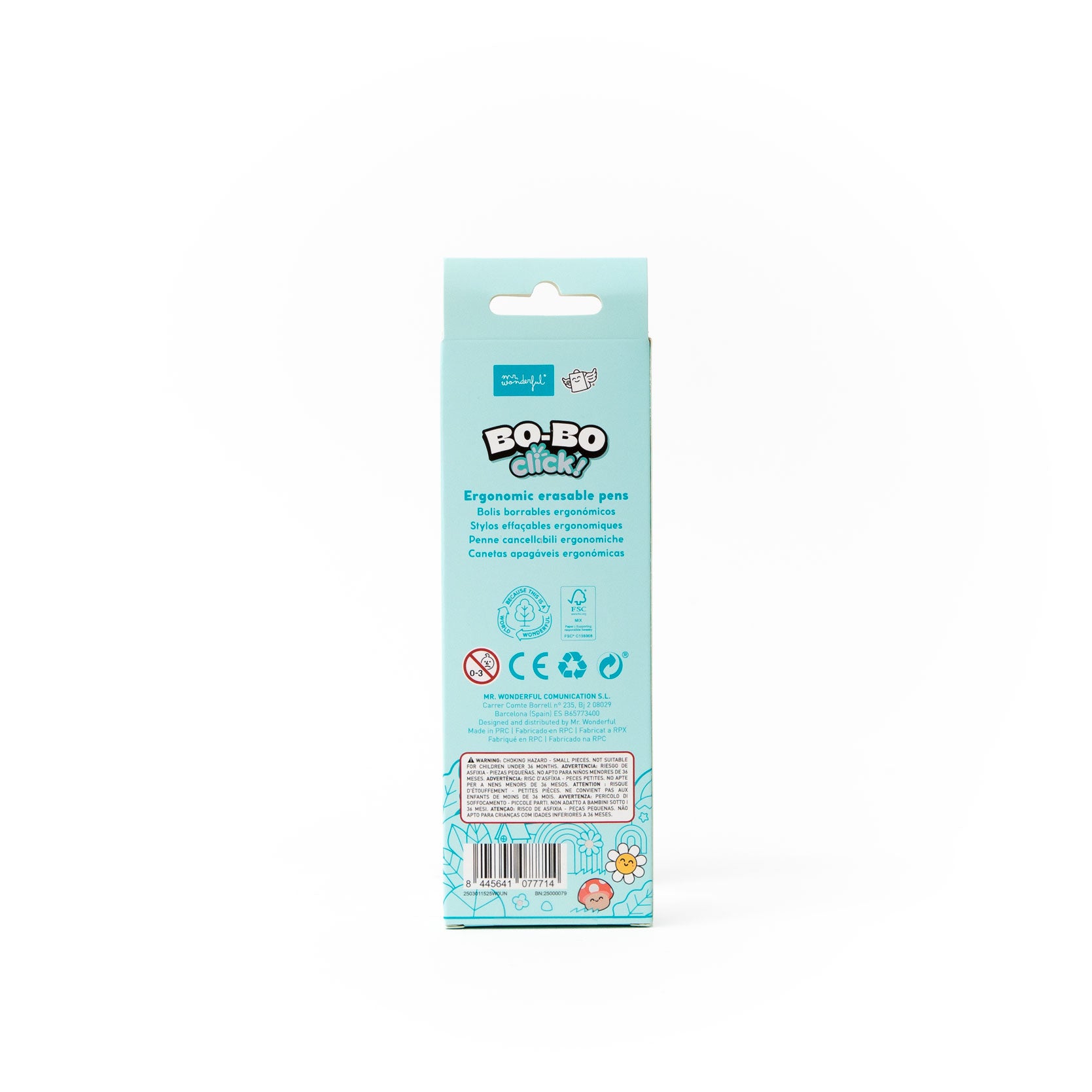 Set de 2 stylos effaçables Bo-Bo Click! - Raton laveur et Capybara