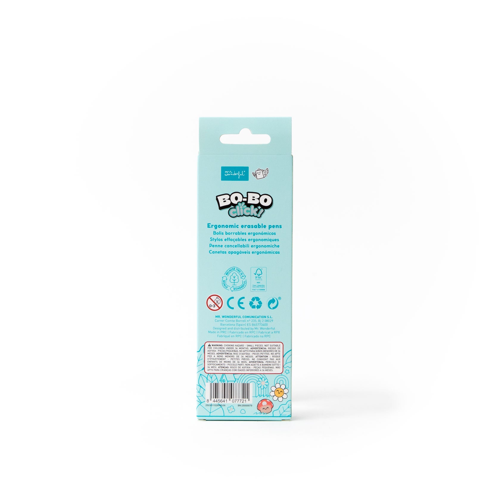 Set de 2 stylos effaçables Bo-Bo Click ! - Chat et Chien