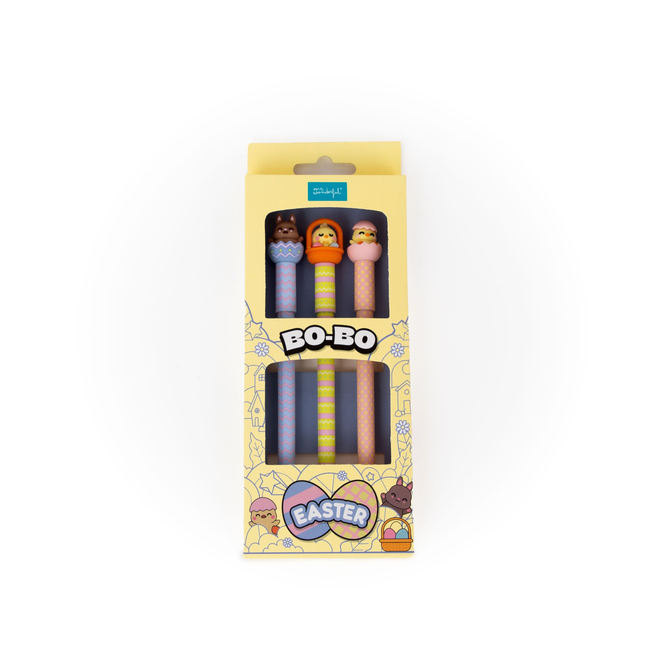 Set of 3 Erasable Pens Bo-Bo – Bunny, Easter Chick and Chick in a Shell