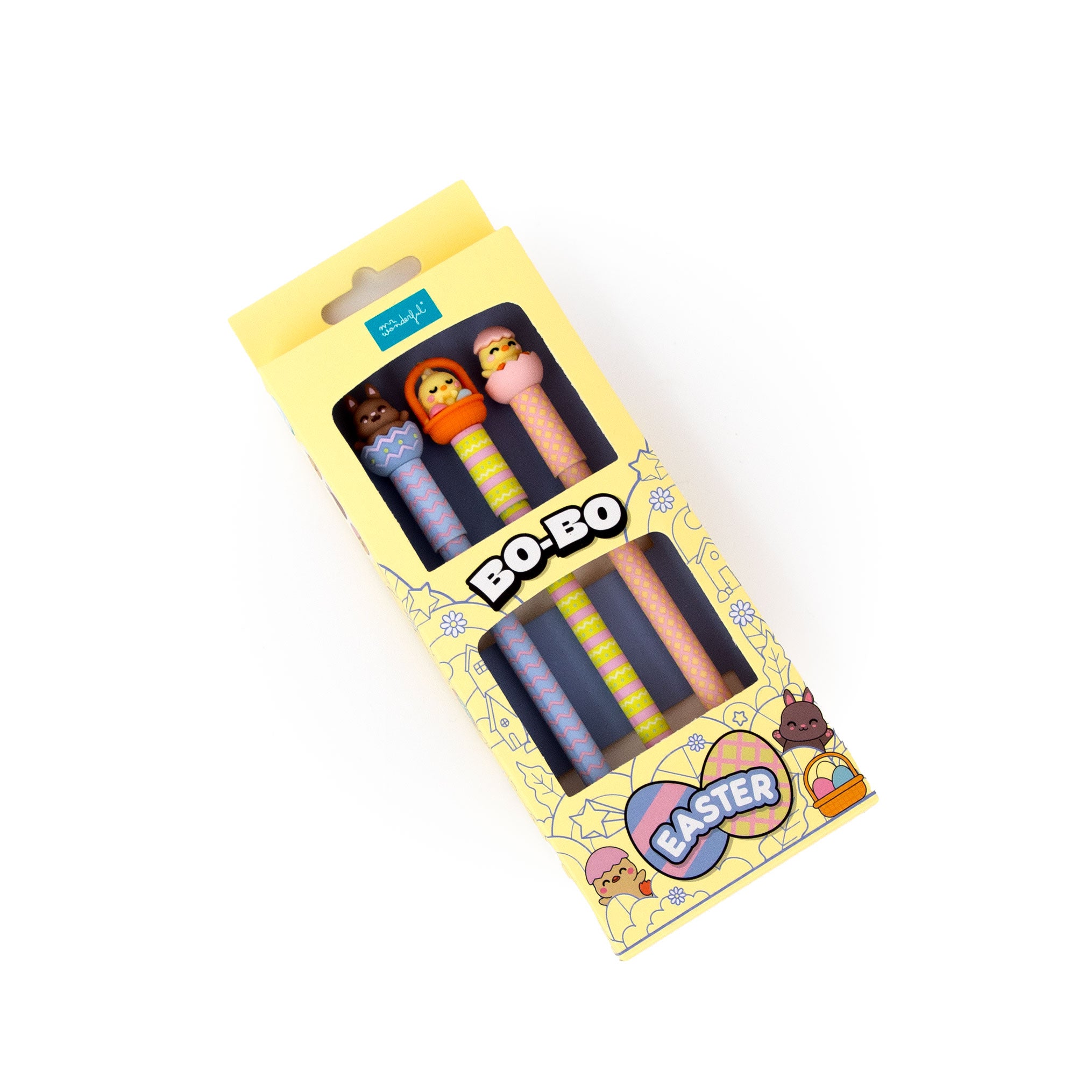 Set of 3 Erasable Pens Bo-Bo – Bunny, Easter Chick and Chick in a Shell