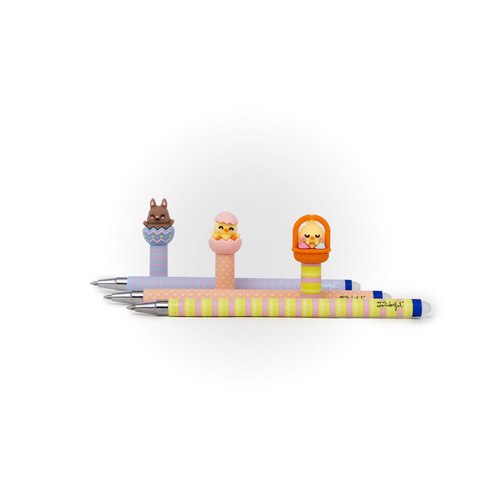 Set of 3 Erasable Pens Bo-Bo – Bunny, Easter Chick and Chick in a Shell