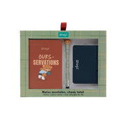 Kit carnet A6 + porte-cartes + stylo effaçable Bo-Bo – OURS-SERVATIONS