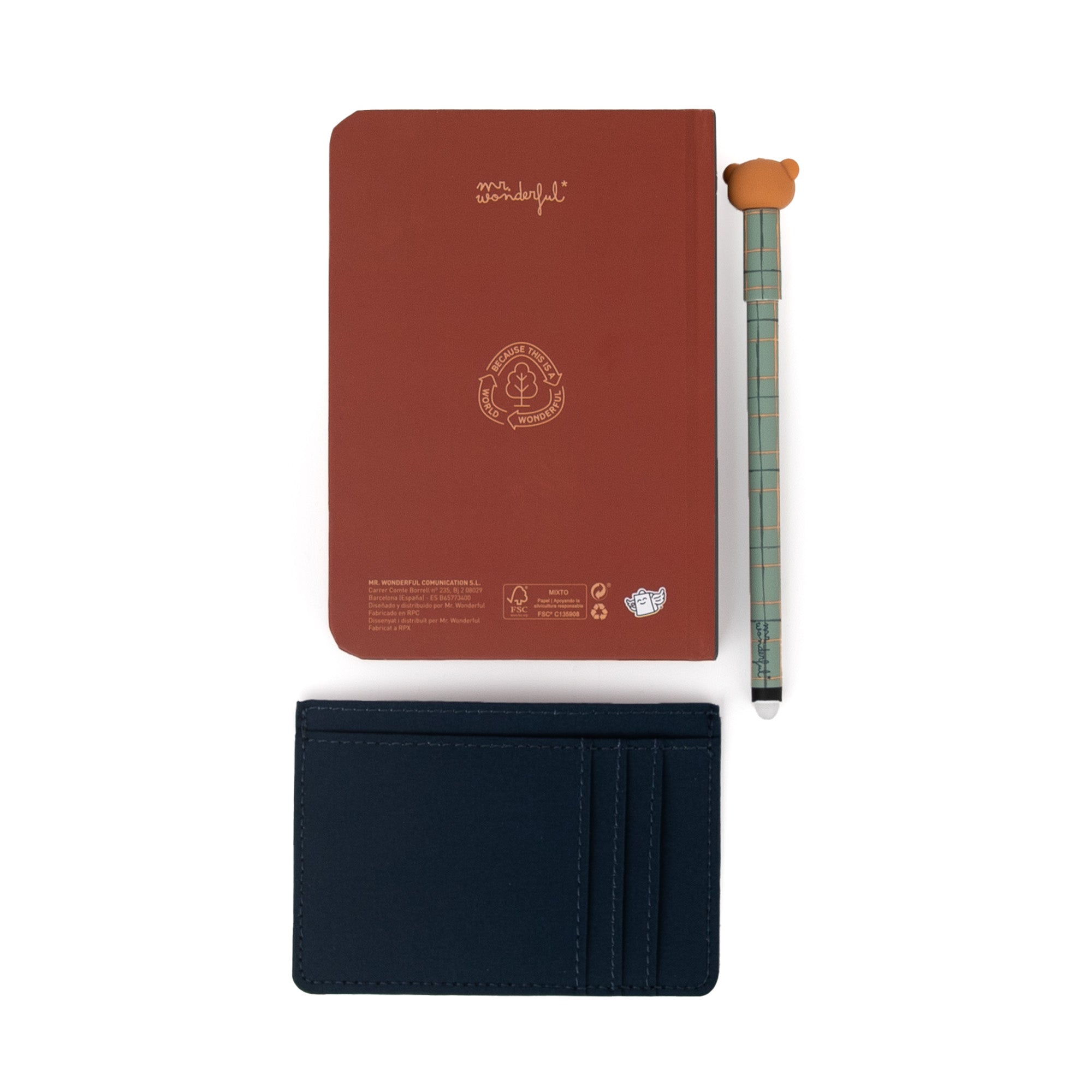 Kit quaderno A6 + portacarte + penna cancellabile Bo-Bo ORSO – TALENT-ORSO