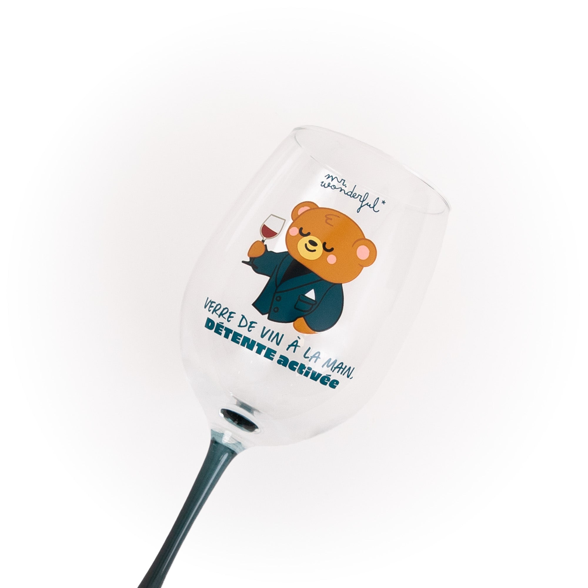 Verre à vin – Verre de vin à la main, détente activée