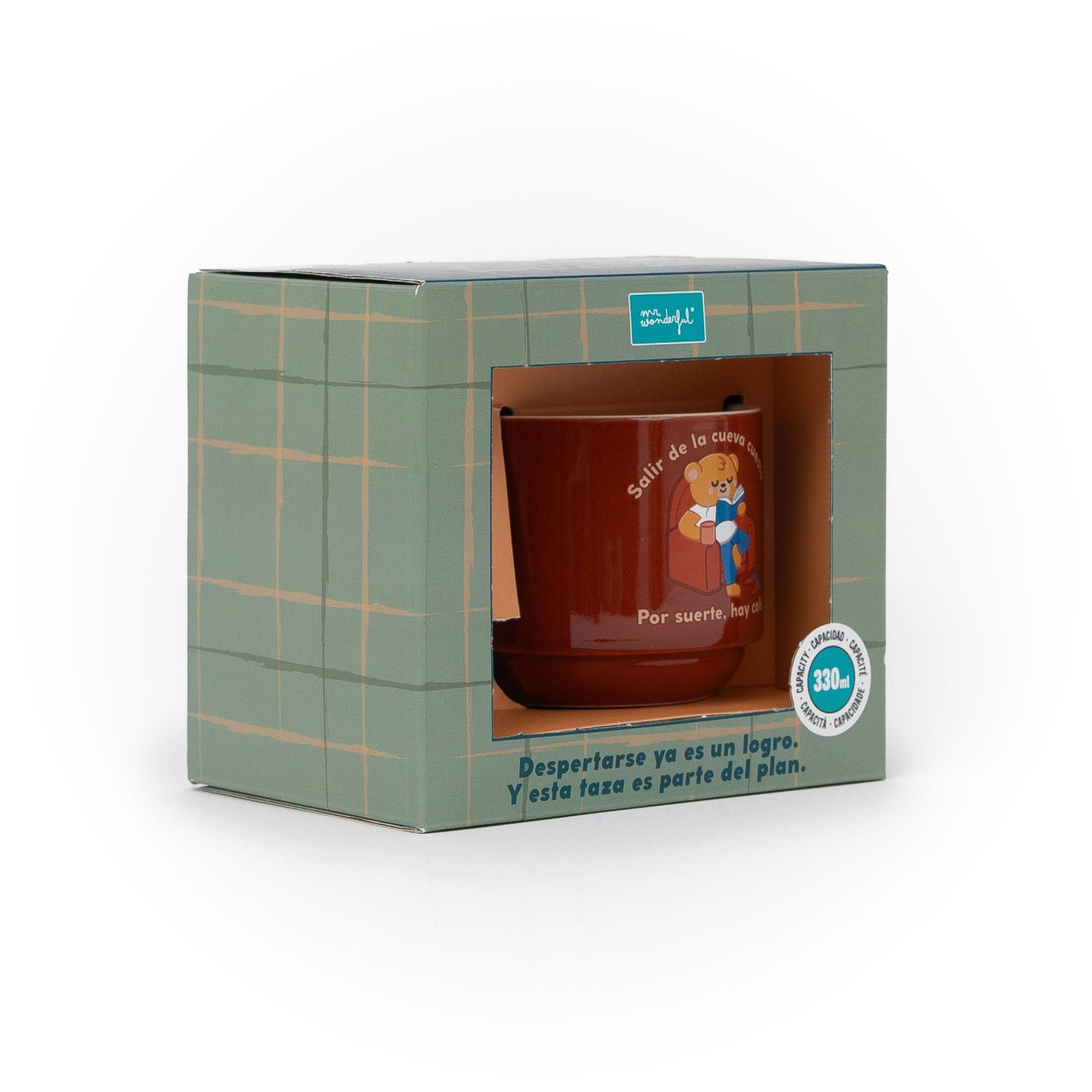 Taza apilable - Salir de la cueva cuesta. Por suerte, hay café.