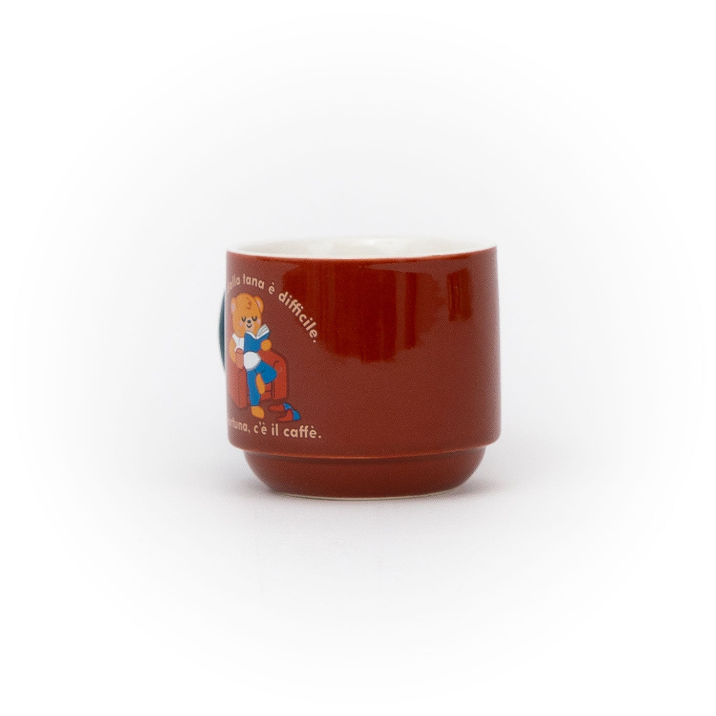 Tazza impilabile - Uscire dalla tana è difficile. Per fortuna, c’è il caffè.