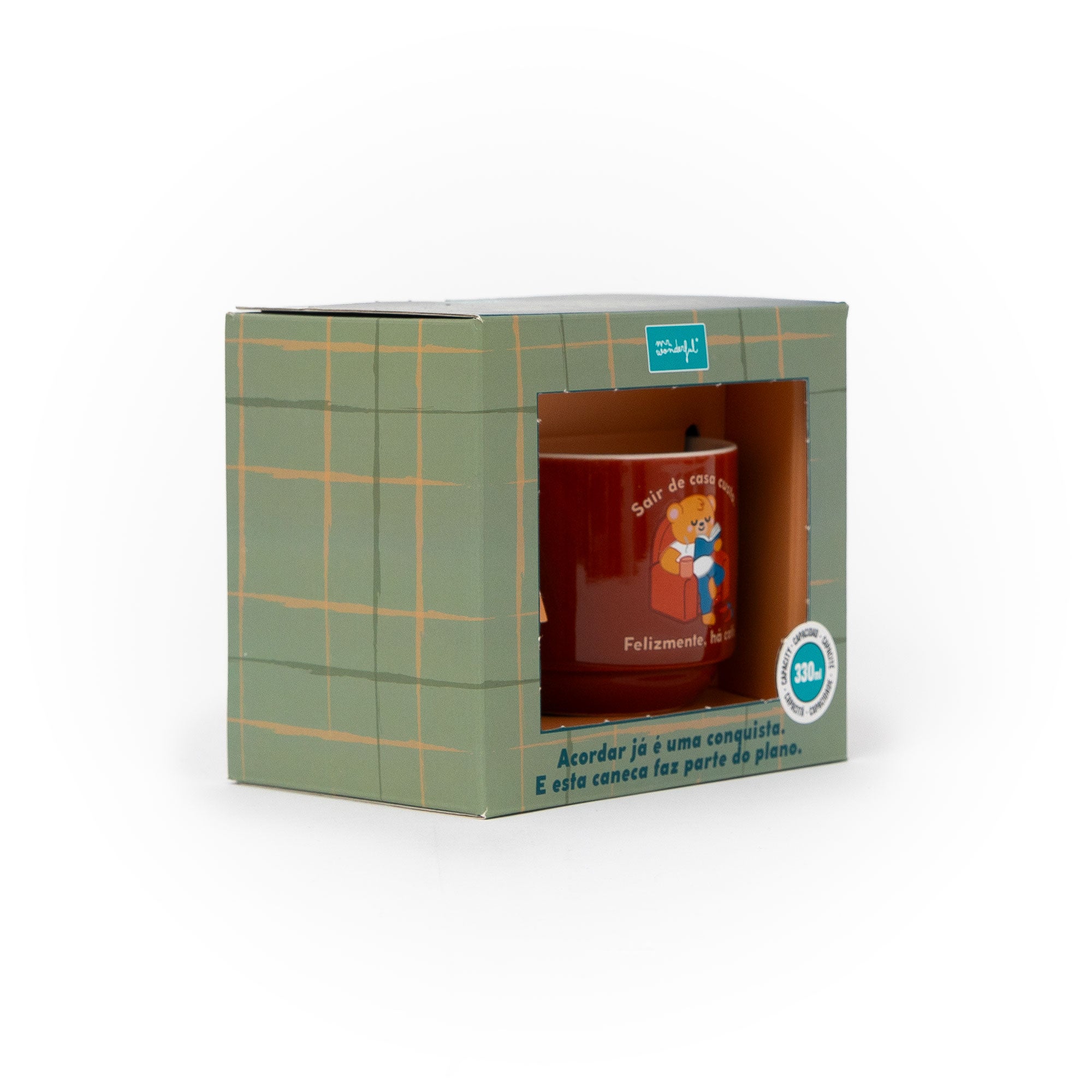 Caneca empilhável - Sair de casa custa. Felizmente, há café.