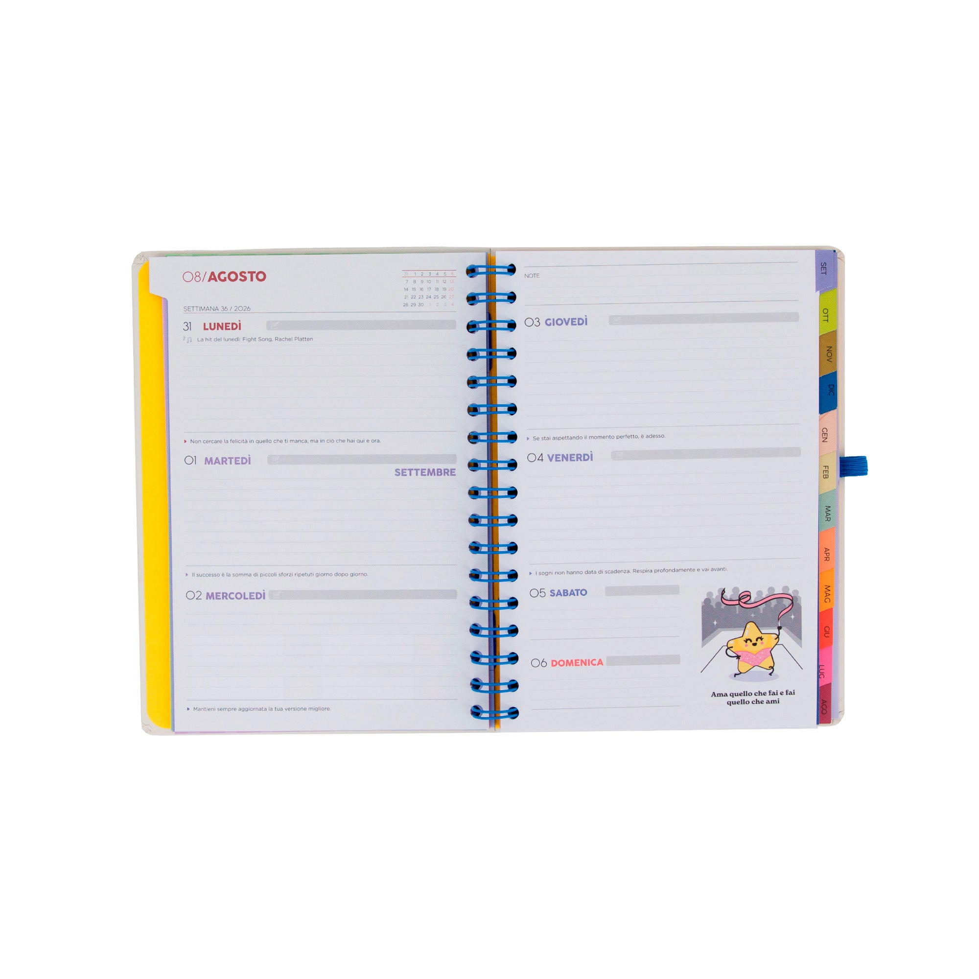 Diario scolastico Mr. Wonderful 2026-27 Settimanale - Ready