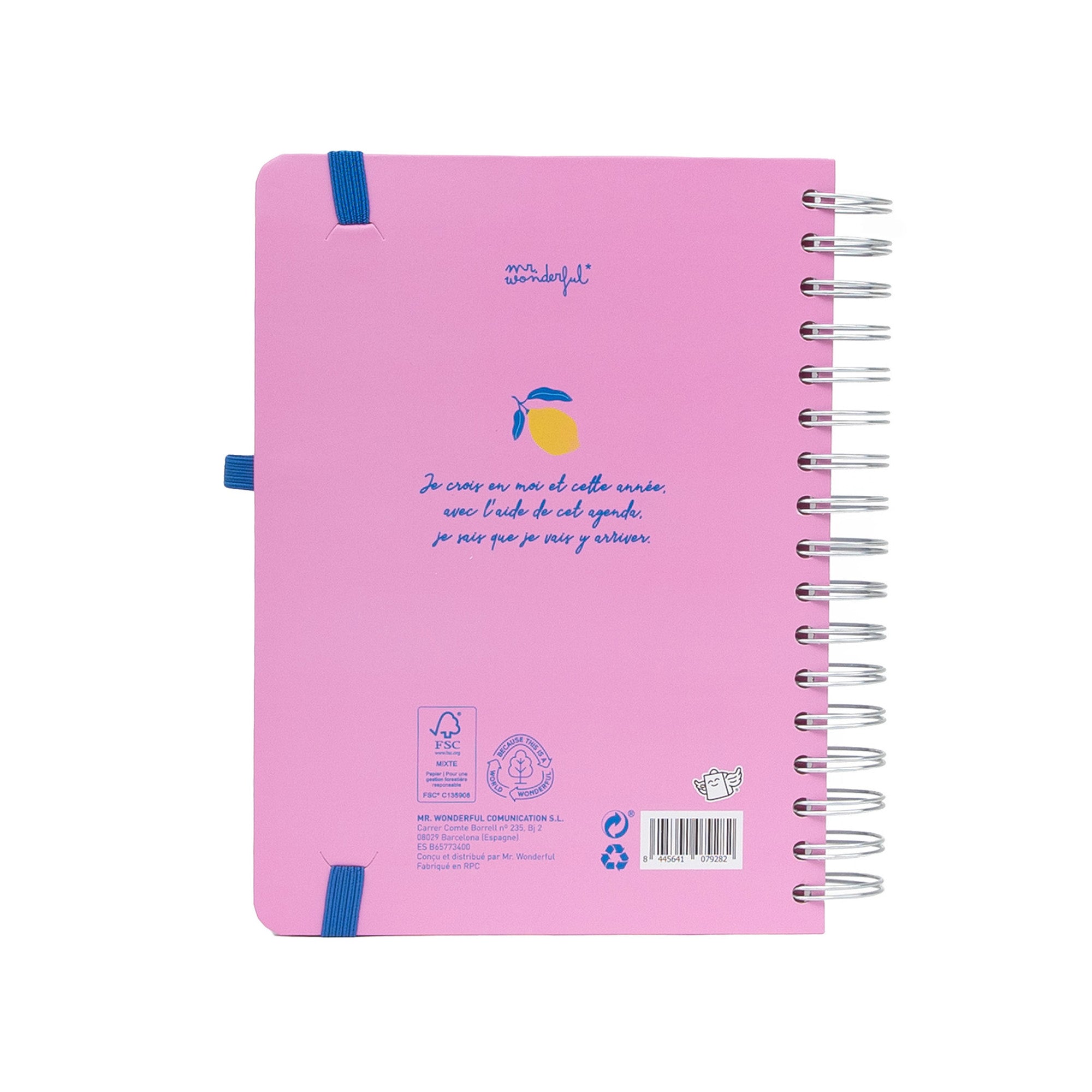Agenda Mr. Wonderful 2026-27 Journalier - Si la vie te donne des citrons…
