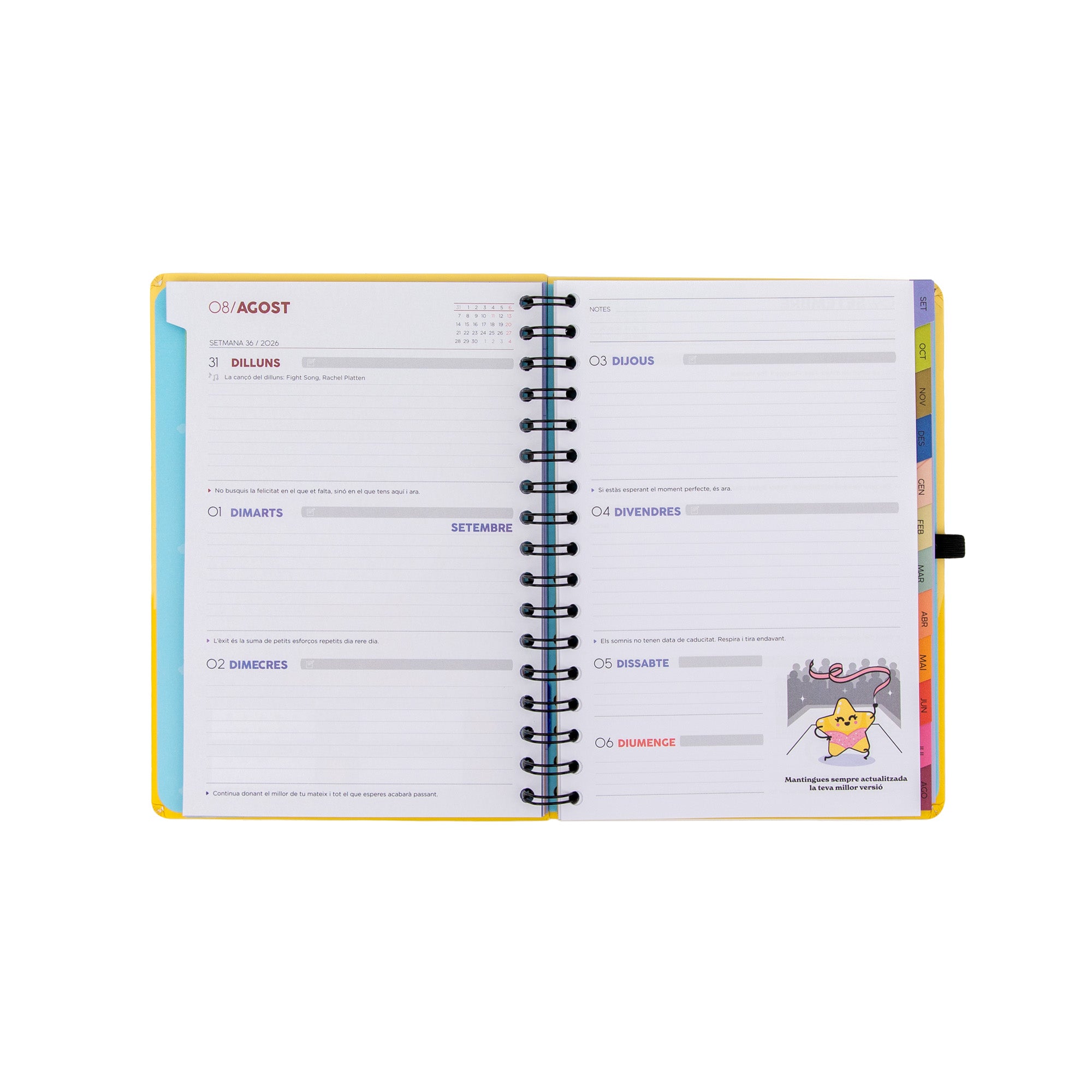Agenda Mr. Wonderful 2026-27 Setmanal - T’assembles al meu crush