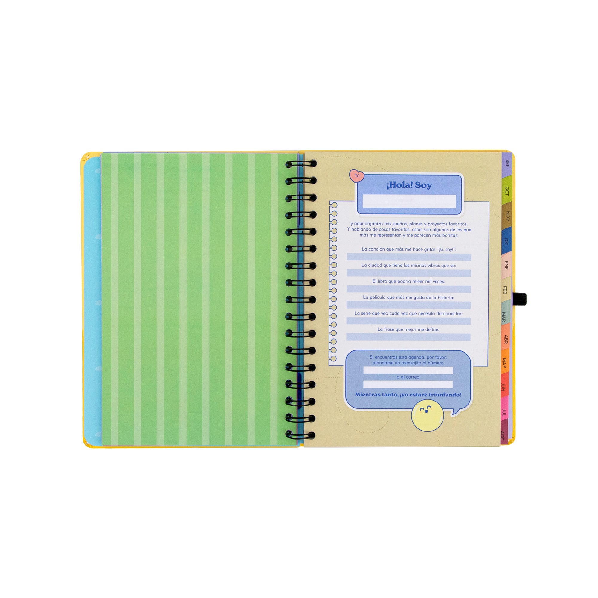 Agenda Mr. Wonderful 2026-27 Semanal - Te pareces a mi crush