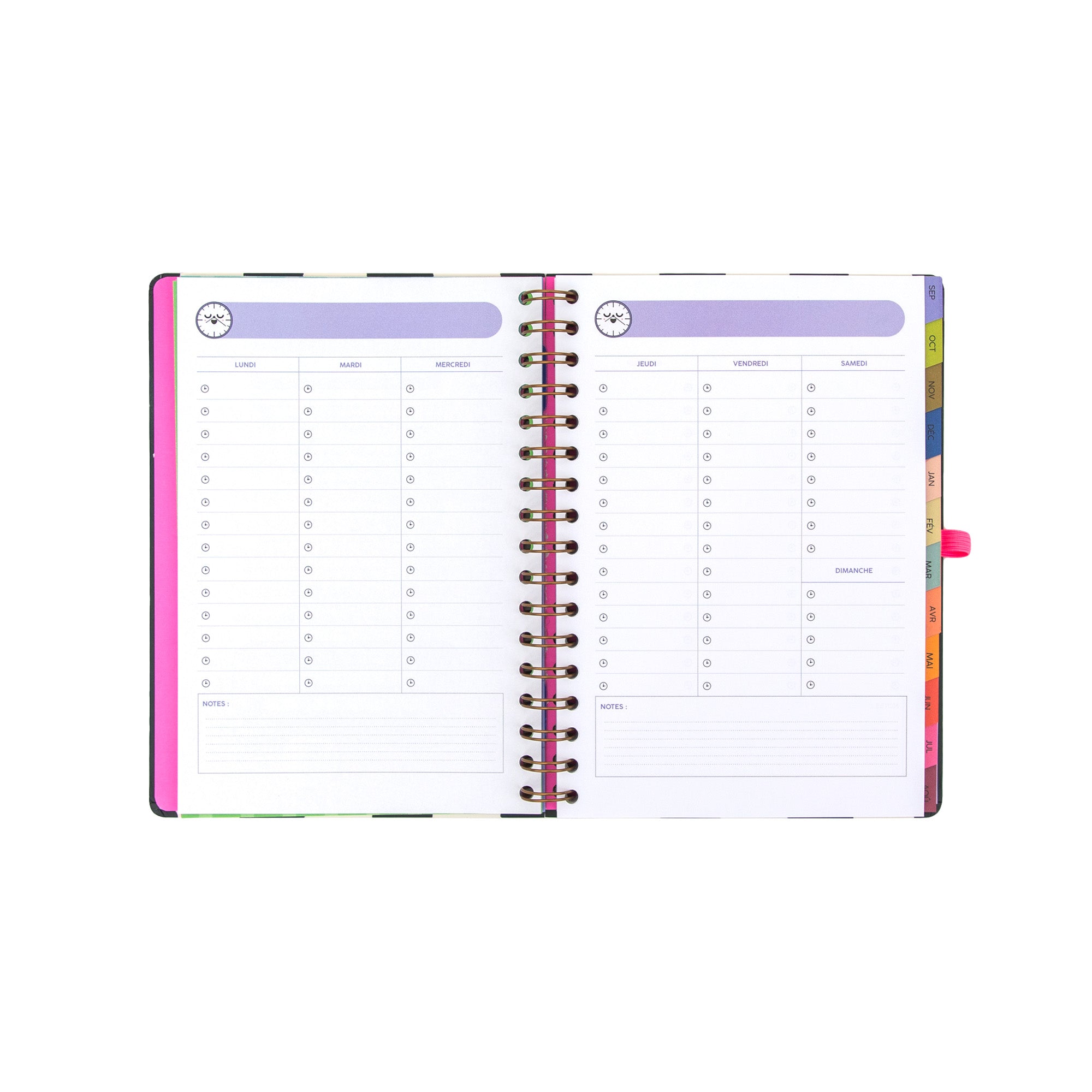 Agenda Mr. Wonderful 2026-27 Hebdomadaire - Je commence et on verra bien
