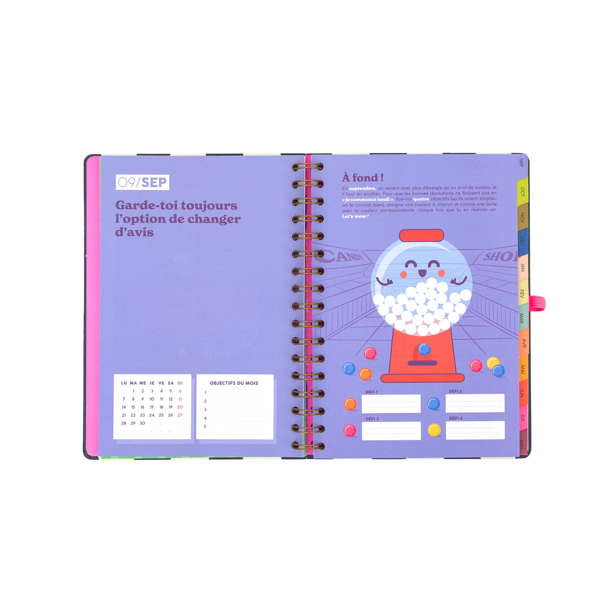 Agenda Mr. Wonderful 2026-27 Hebdomadaire - Je commence et on verra bien