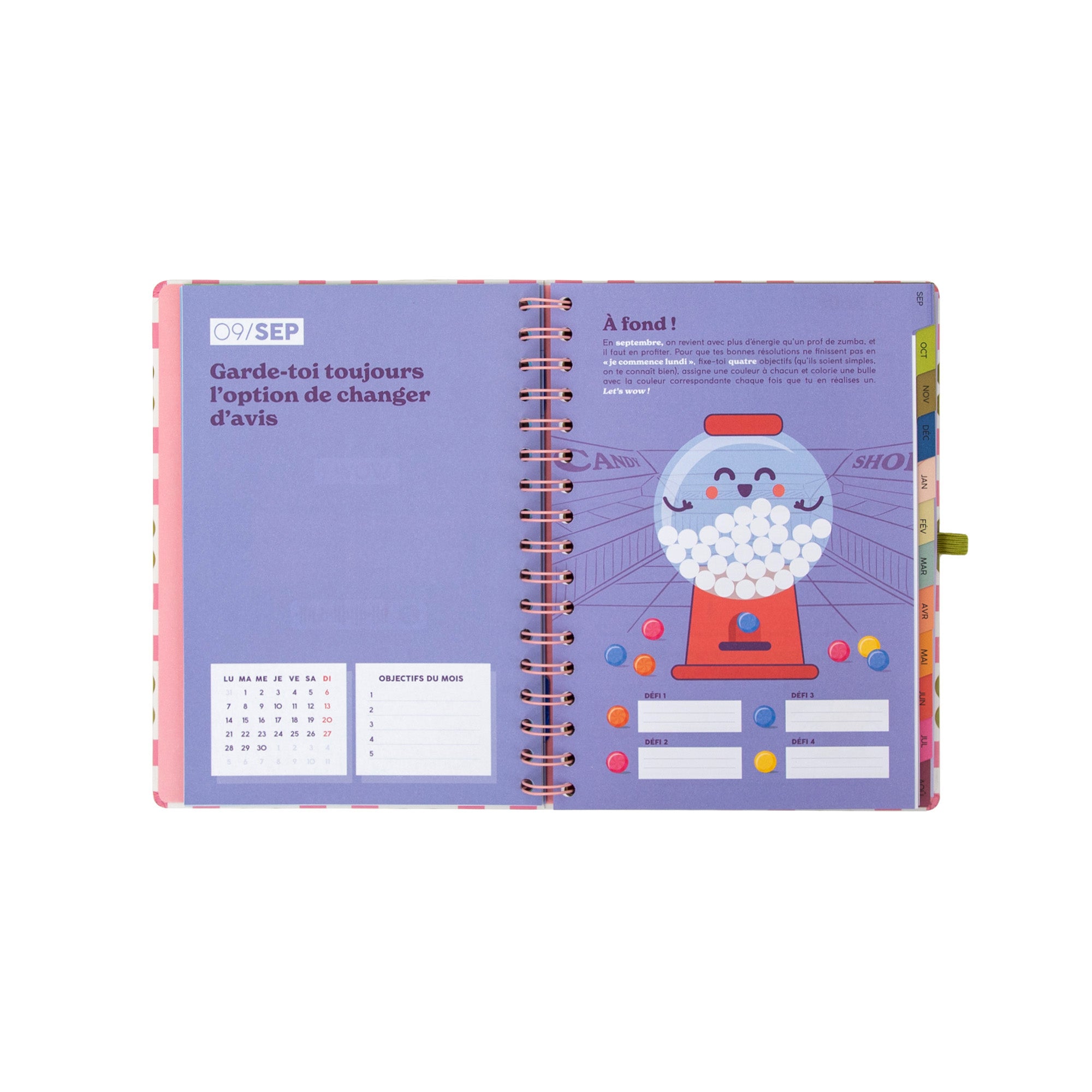 Agenda Mr. Wonderful 2026-27 Hebdomadaire - Vis aujourd’hui, planifie toujours