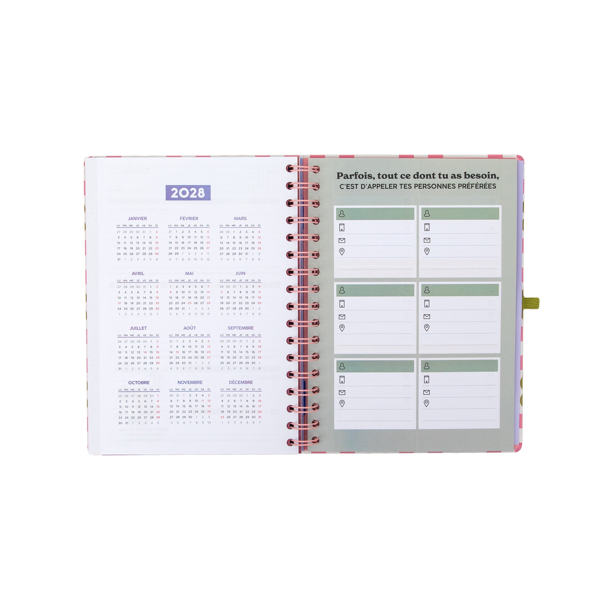 Agenda Mr. Wonderful 2026-27 Hebdomadaire - Vis aujourd’hui, planifie toujours