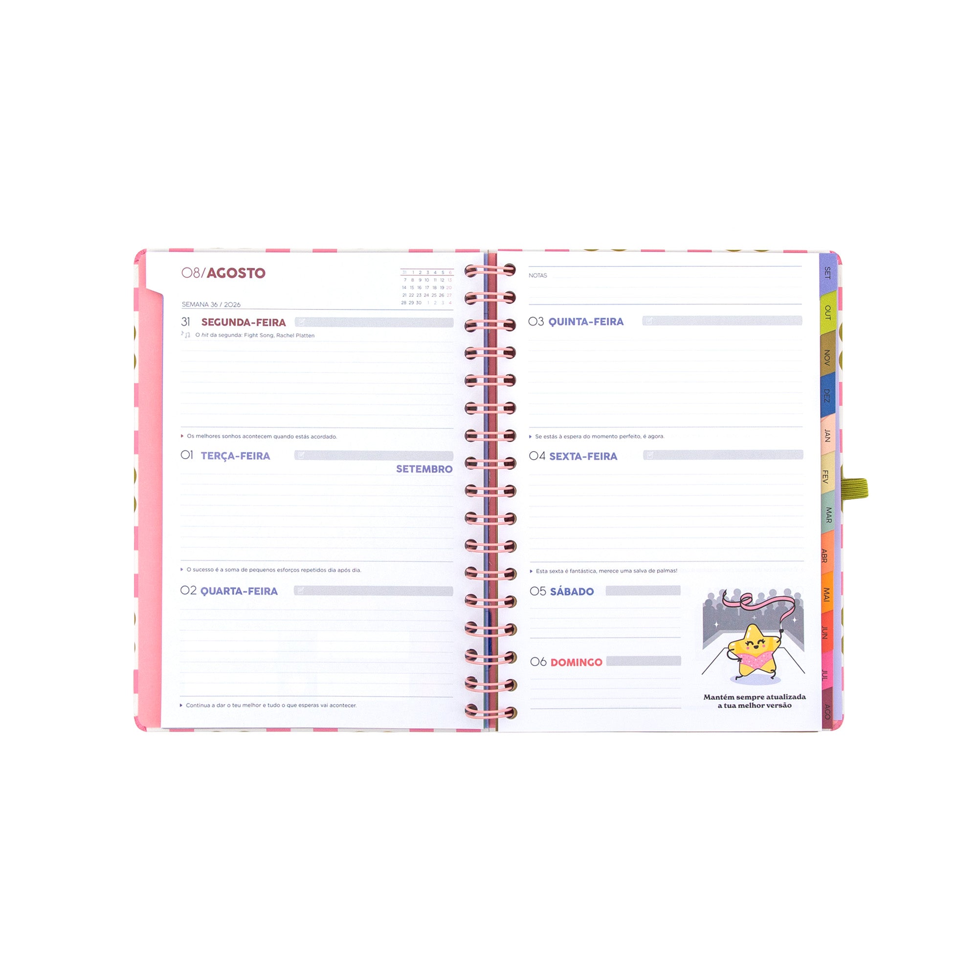 Agenda Mr. Wonderful 2026-27 Semanal - Vive hoje, planeia sempre
