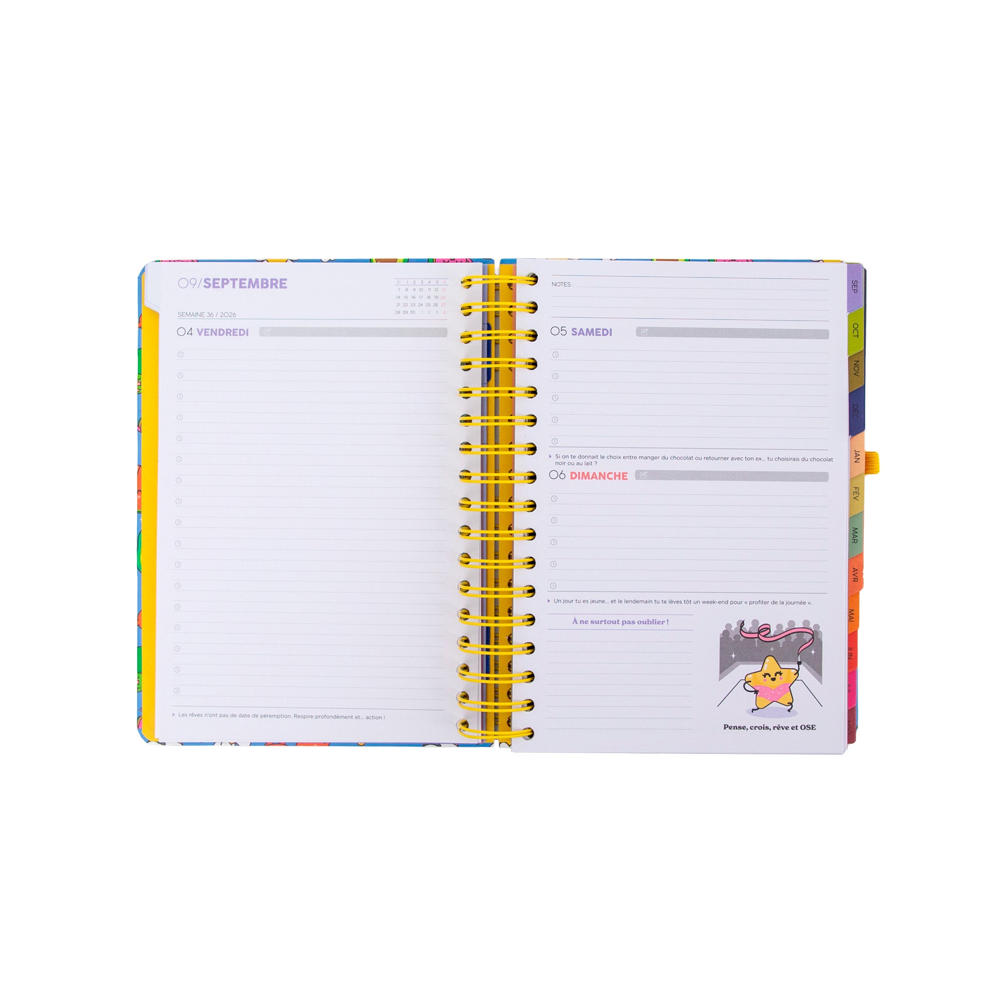 Agenda Mr. Wonderful 2026-27 Journalier - Dans mon monde