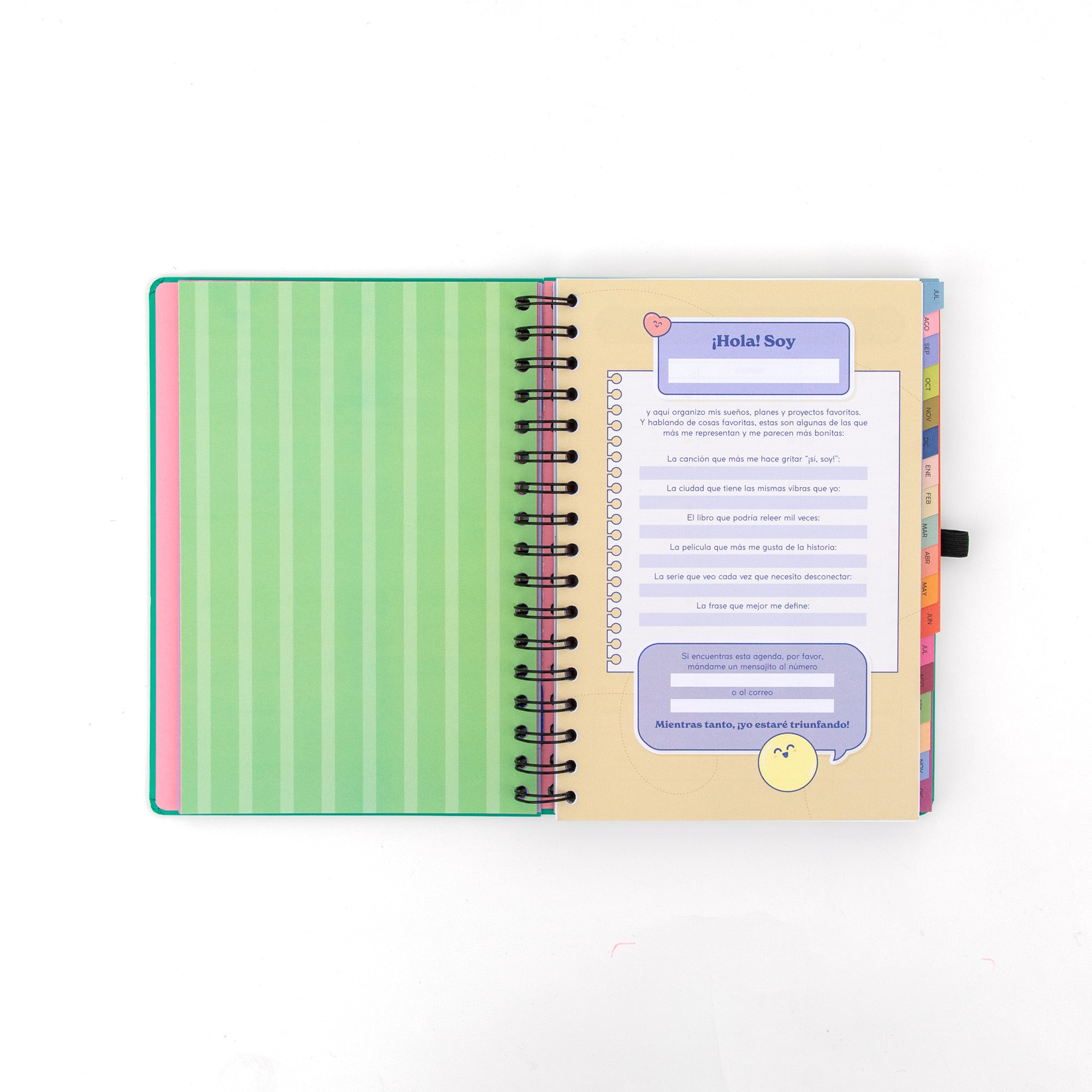 Agenda Mr. Wonderful 2026-27 Semanal 18 meses - Sueña fuerte, vive libre